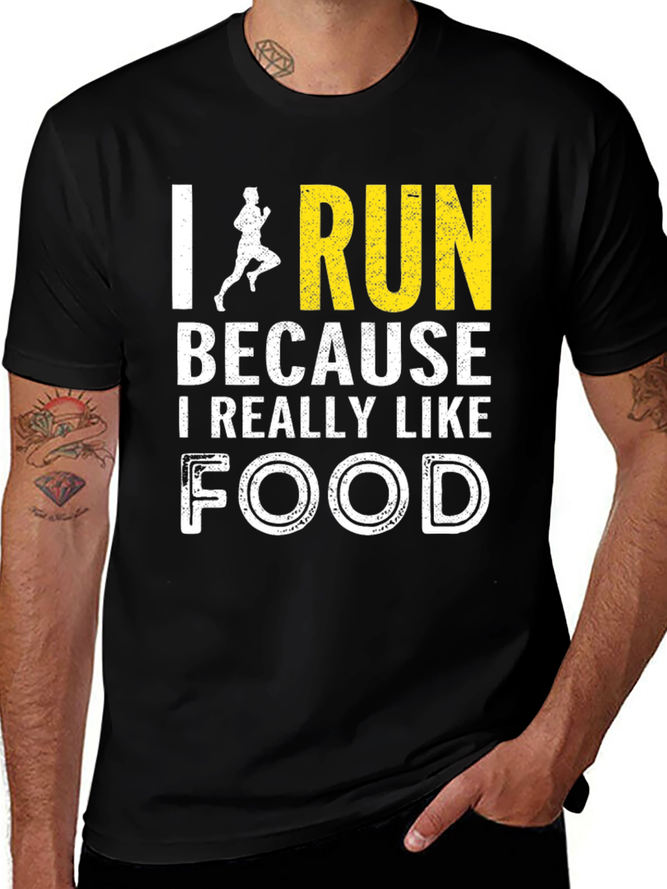 Variant 25 of I Run Because I Like Food Graphic Tee