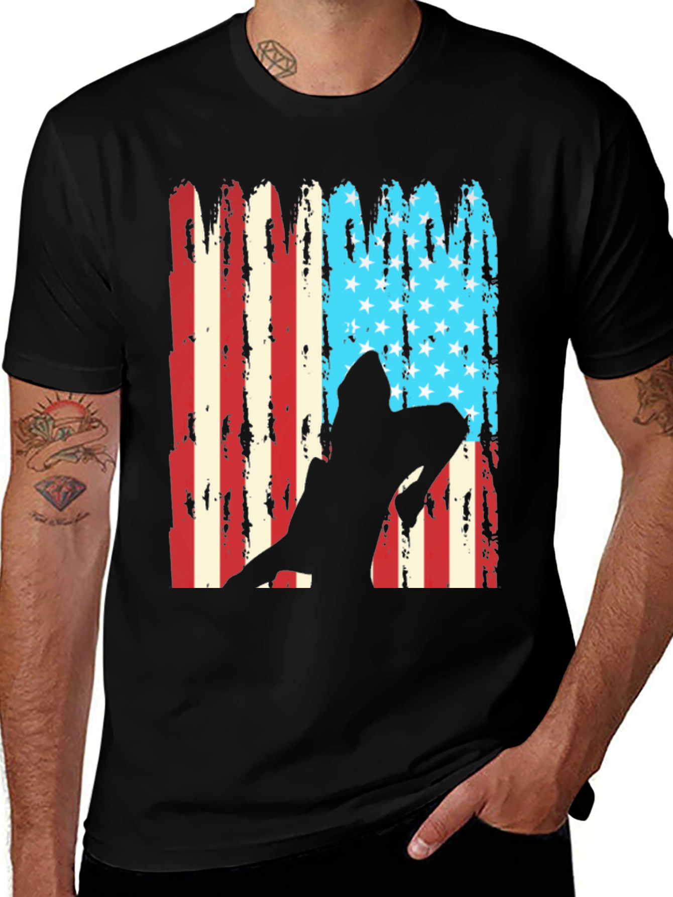 Variant 27 of American Flag Wrestling Graphic T-Shirt