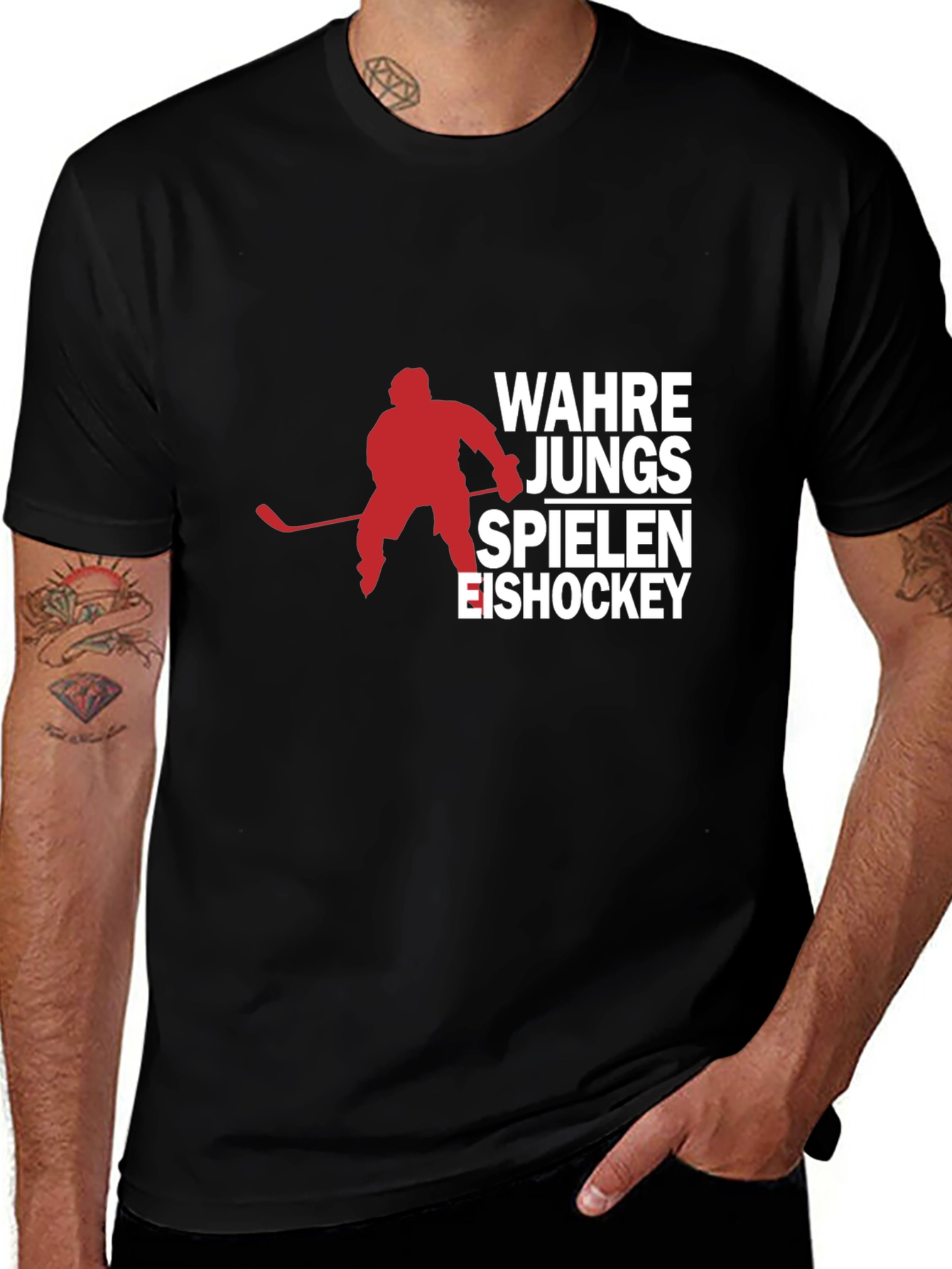 Variant 17 of Ice Hockey T-Shirt - Wahre Jungs Spielen Eishockey