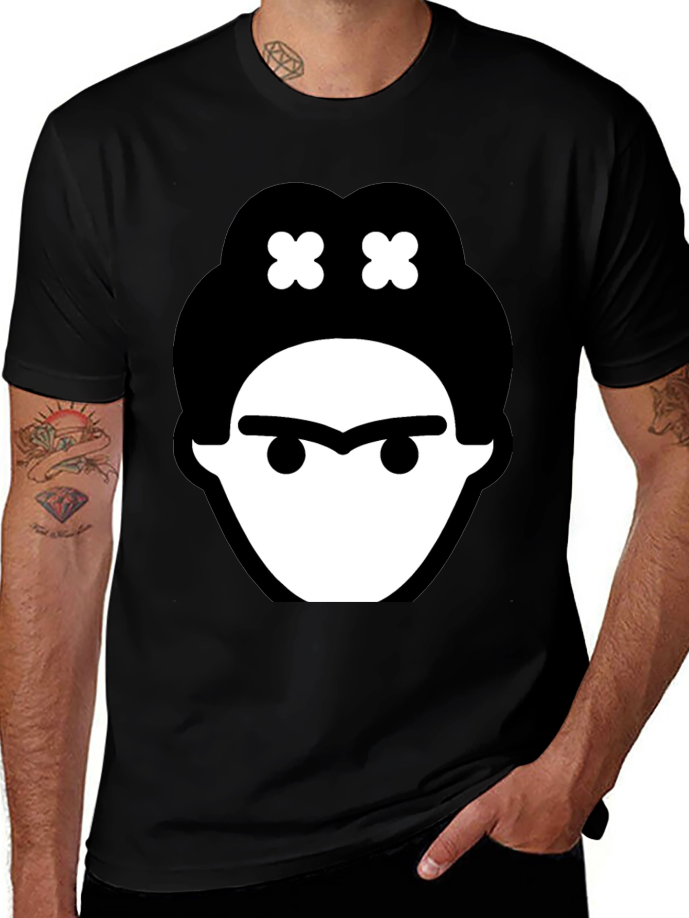 Variant 15 of Frida Kahlo Graphic Tee - Black Cotton T-Shirt