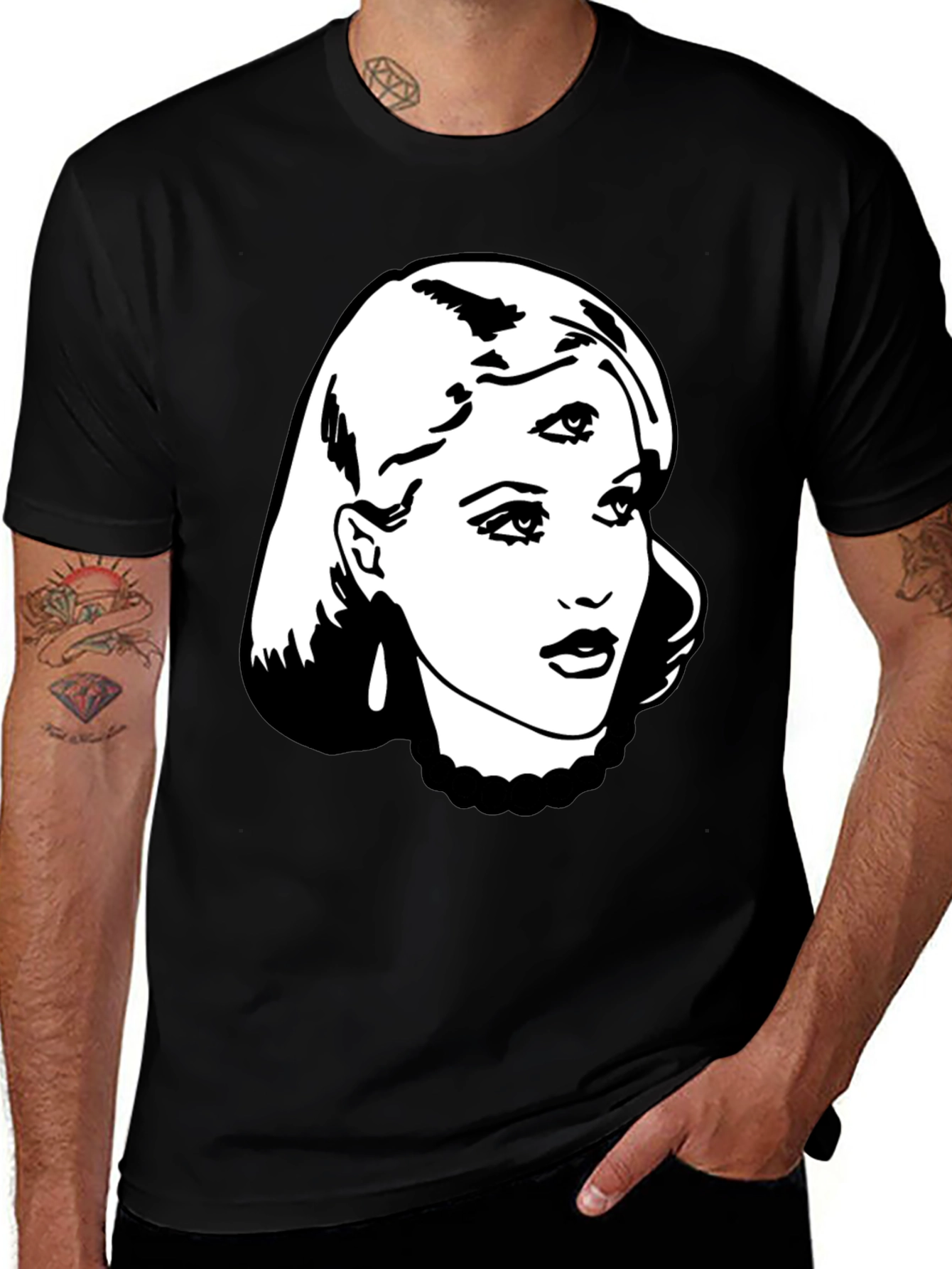 Variant 18 of Third Eye Woman Graphic Tee - Black Unisex Shirt