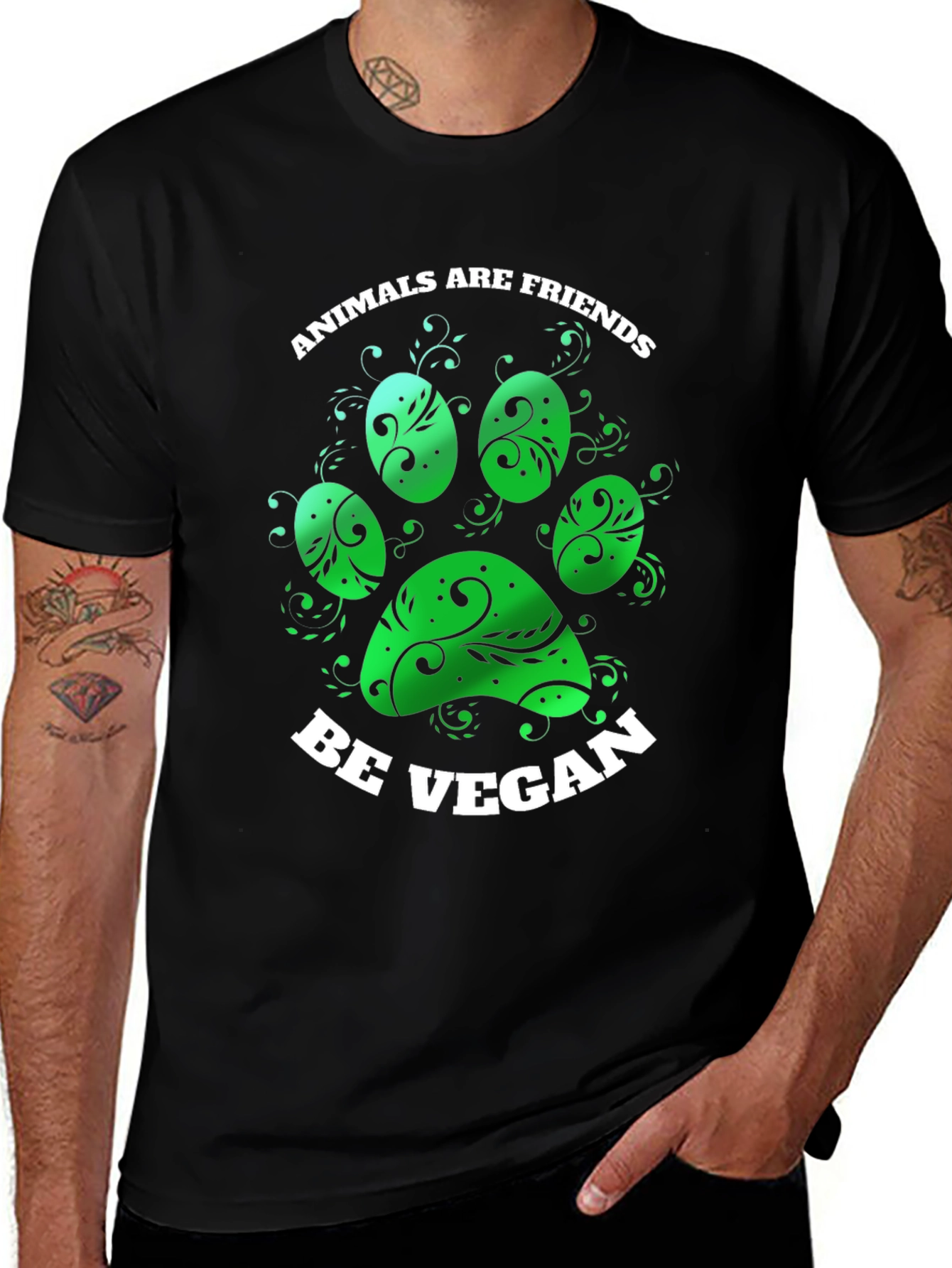 Variant 21 of Animals are Friends Be Vegan T-Shirt