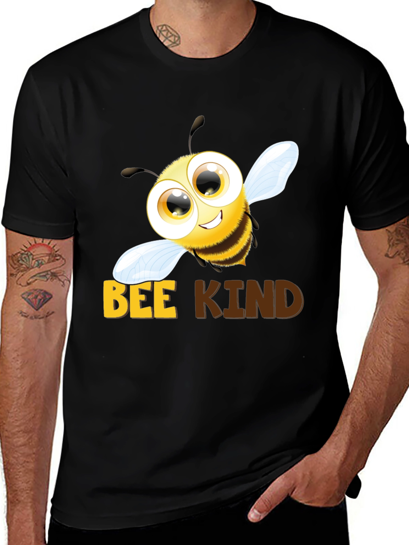 Bee Kind T-Shirt - Black Cotton Blend