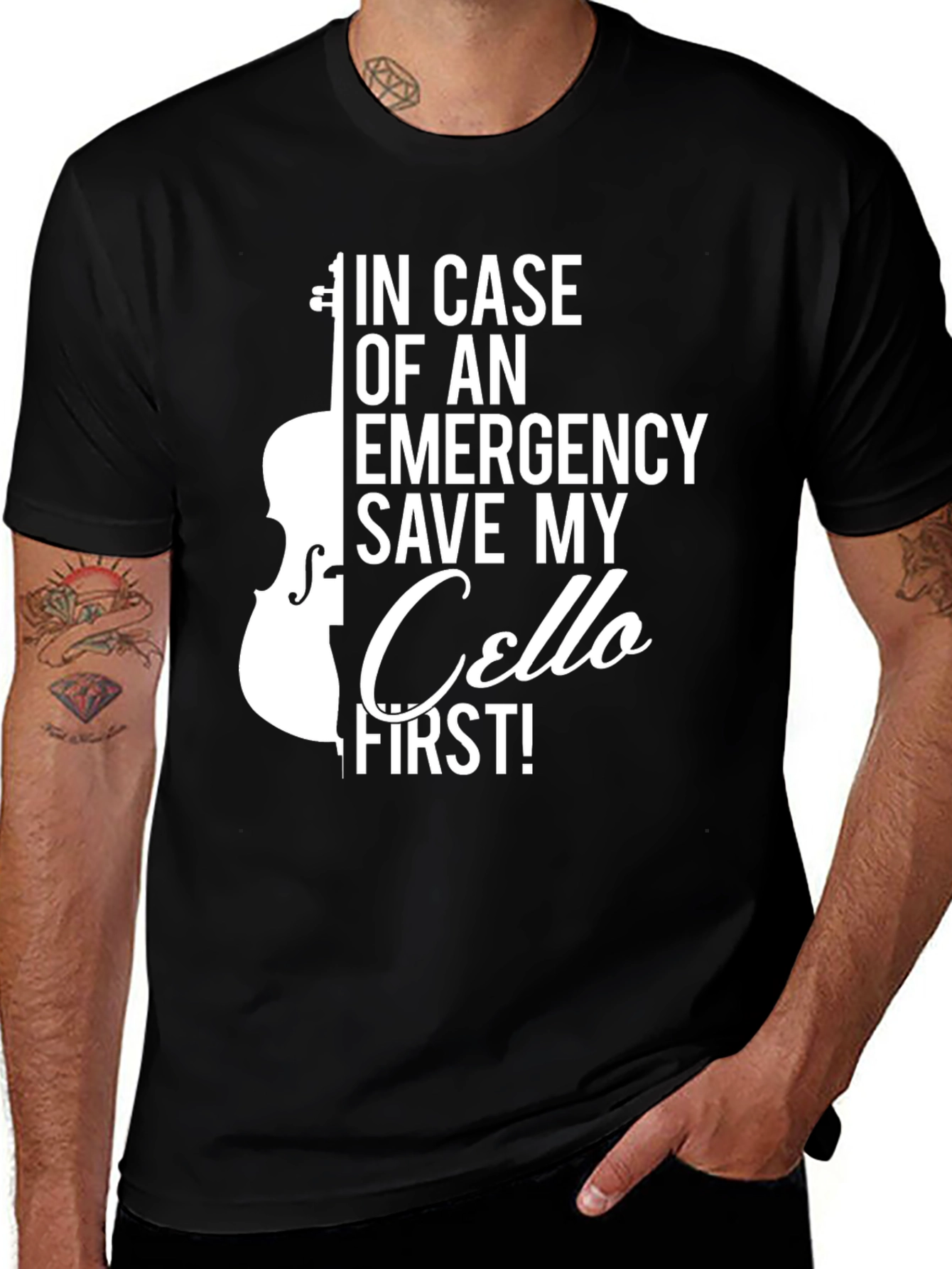 Variant 23 of Save My Cello First Black T-Shirt