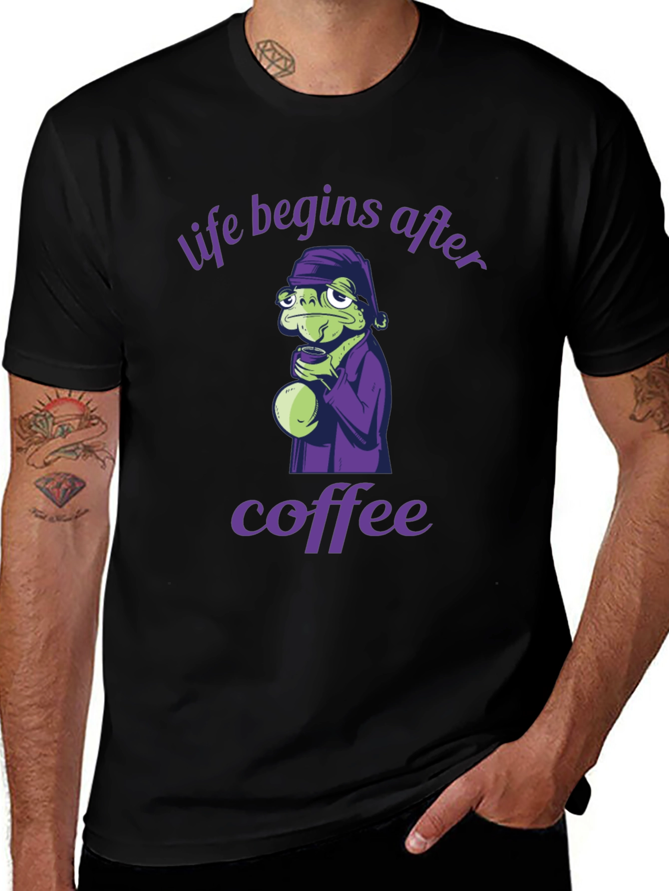 Variant 4 of Life Begins After Coffee Graphic Tee