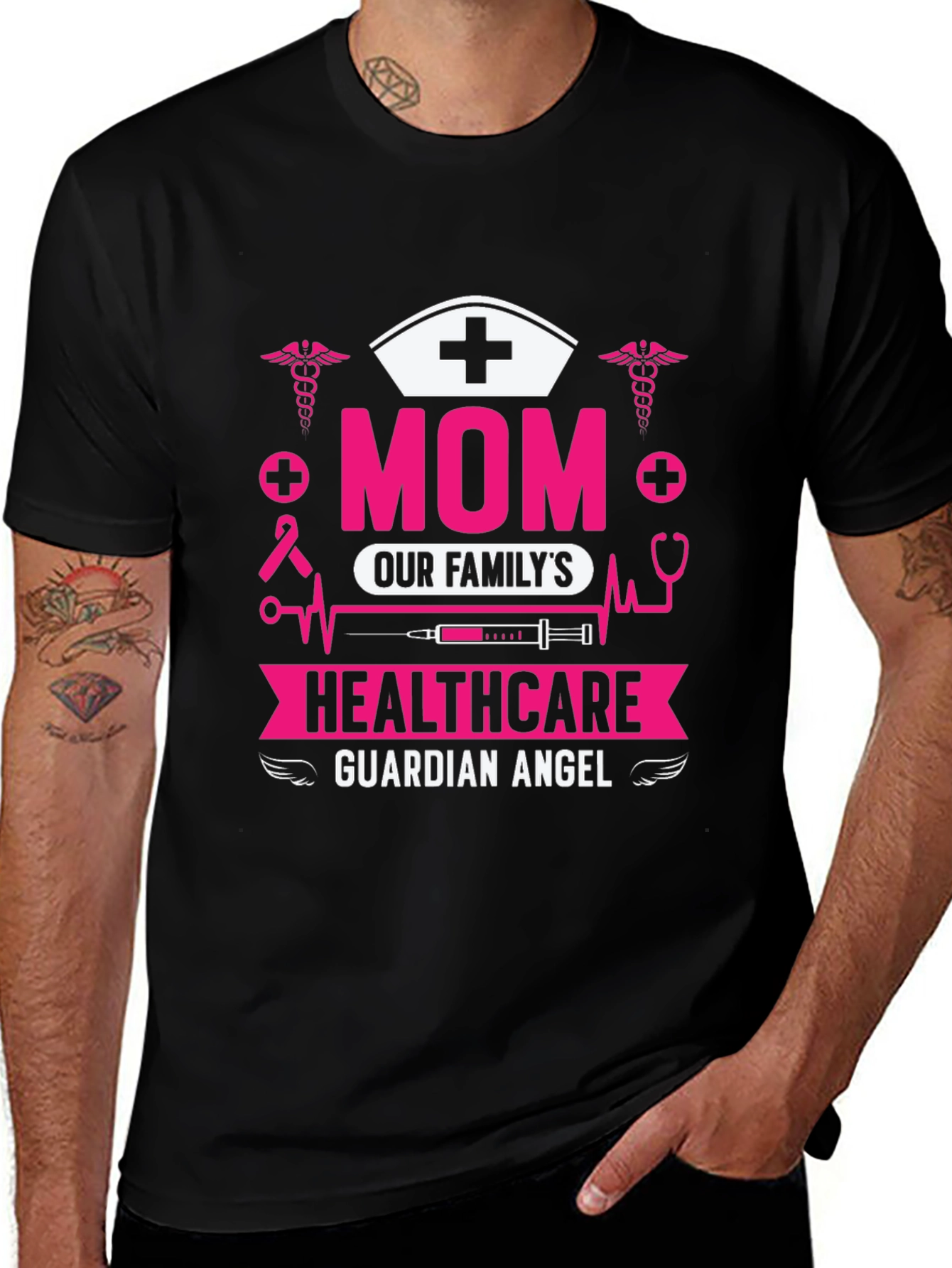 Variant 3 of Mom Healthcare Guardian Angel T-Shirt