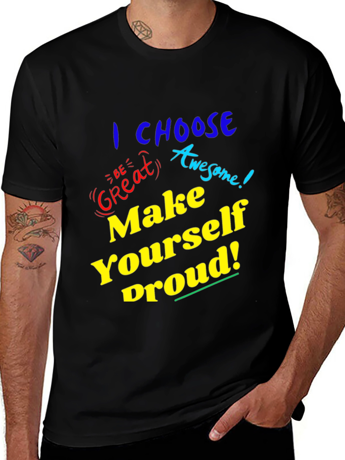 Variant 25 of Inspirational Graphic Tee: I Choose Awesome!