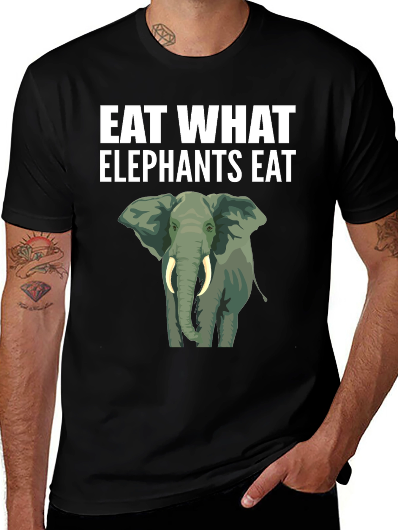 Variant 30 of Eat What Elephants Eat T-Shirt