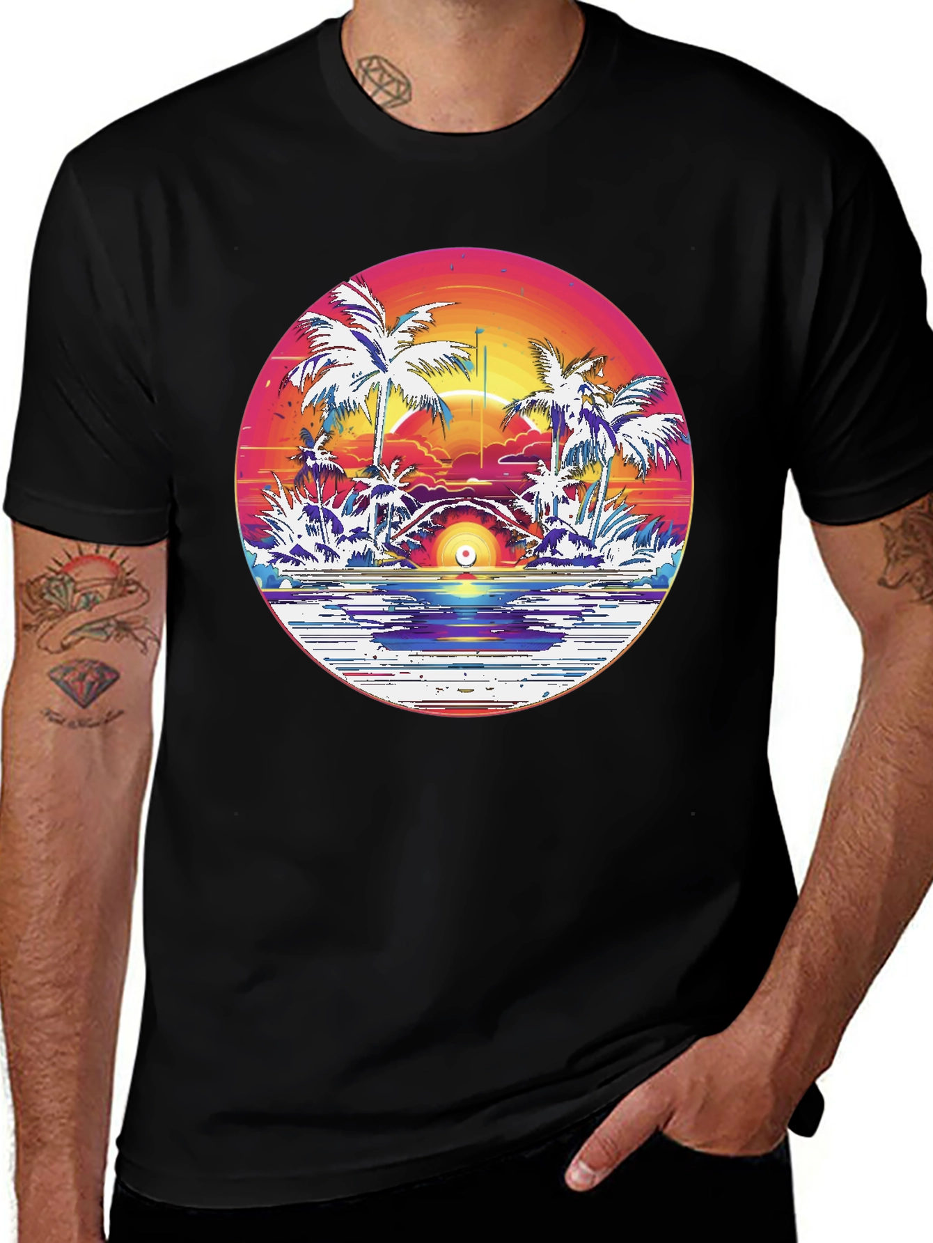 Variant 8 of Tropical Sunset Graphic Tee