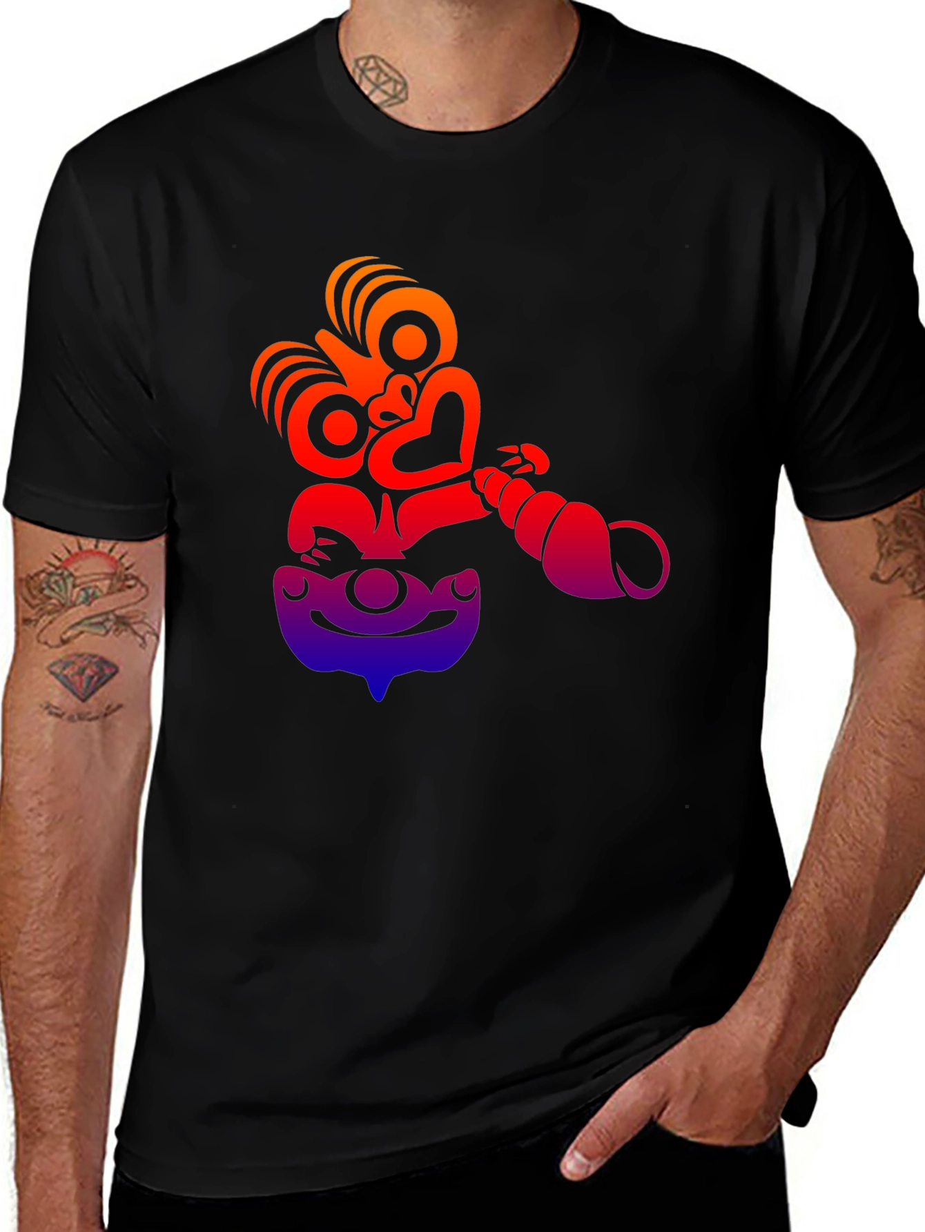 Maori Tiki Black T-Shirt