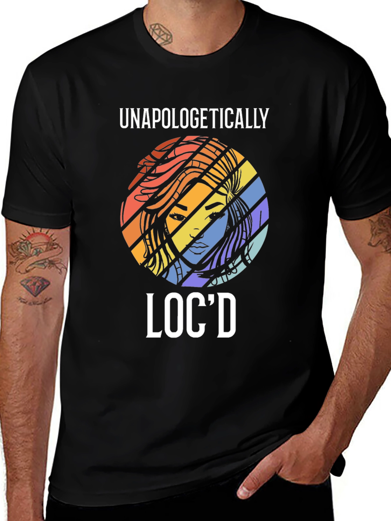 Variant 15 of Unapologetically Loc'd Graphic Tee - Bold Style