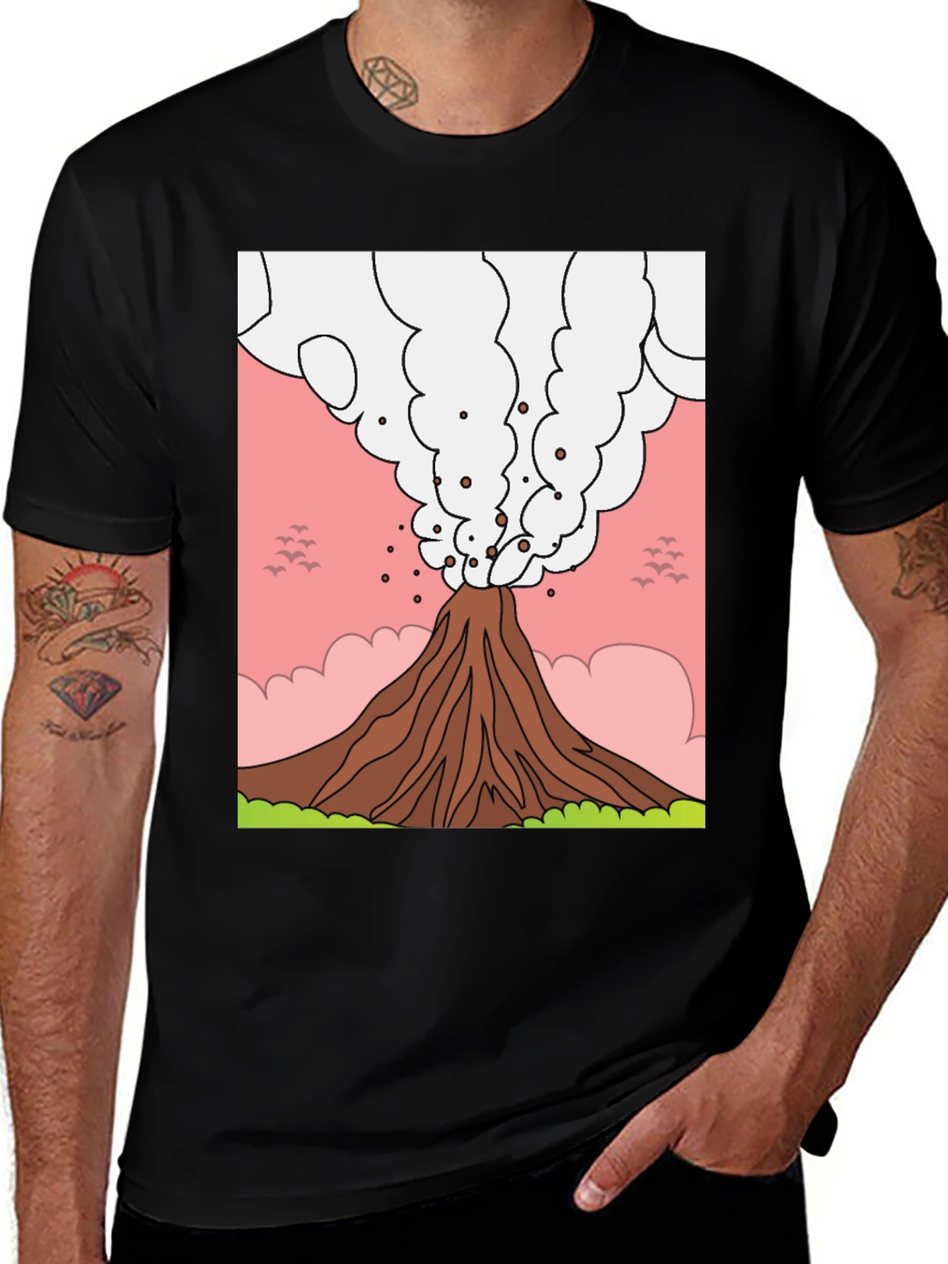 Variant 25 of Volcano Graphic T-Shirt - Erupting Style