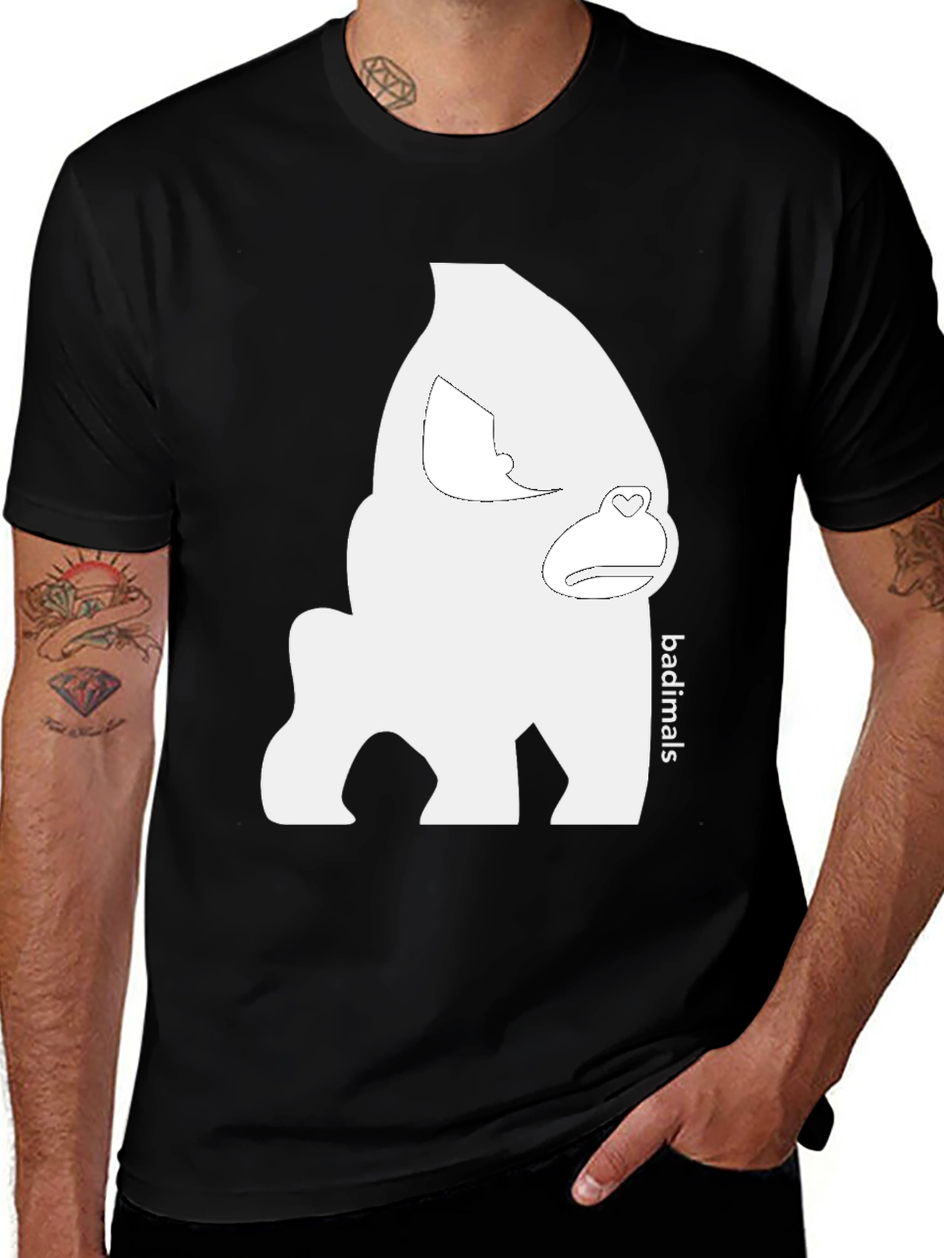 Black Badimals Gorilla Graphic Tee - Black main image