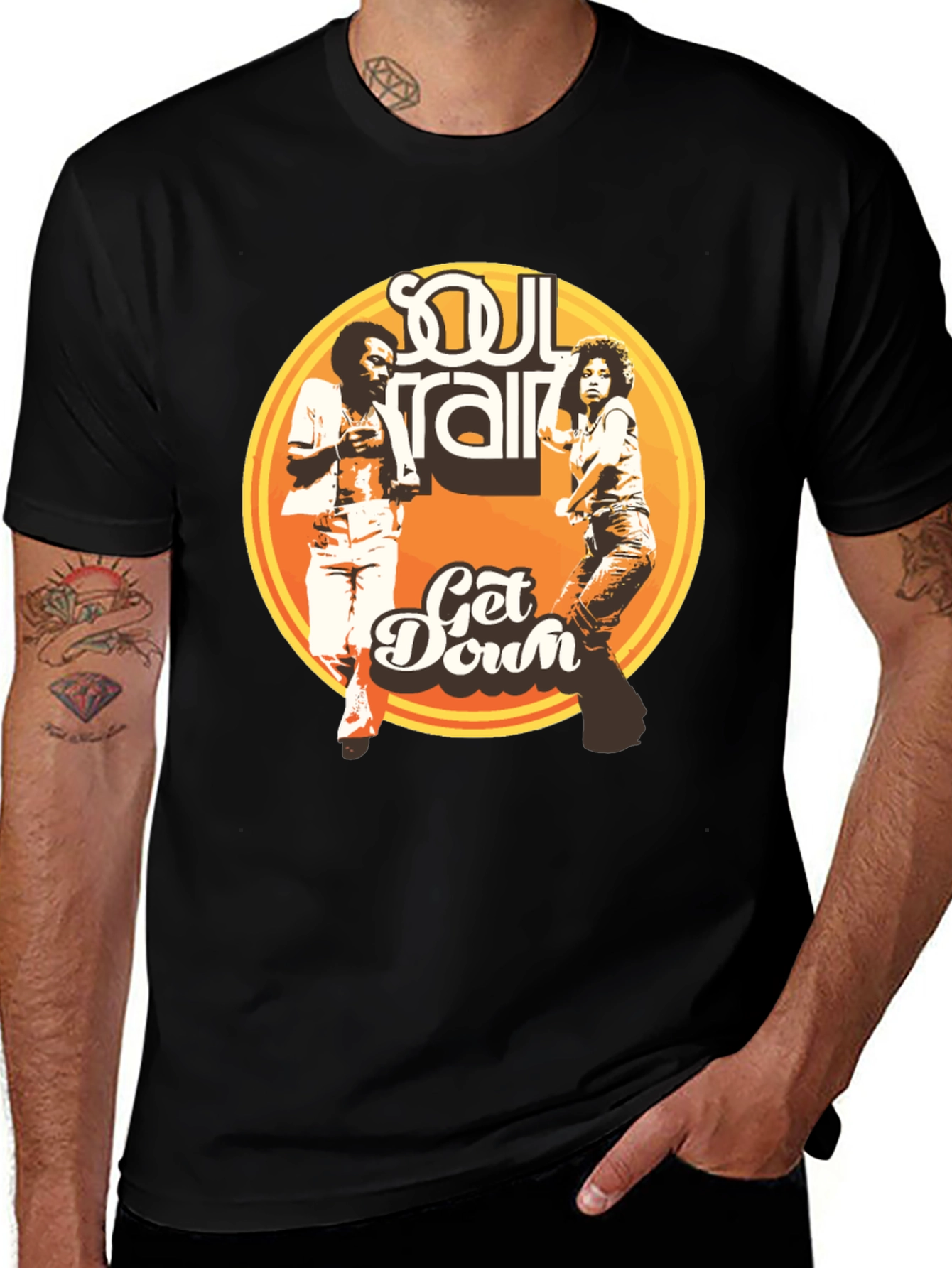 Black Soul Train Get Down Black T-Shirt main image