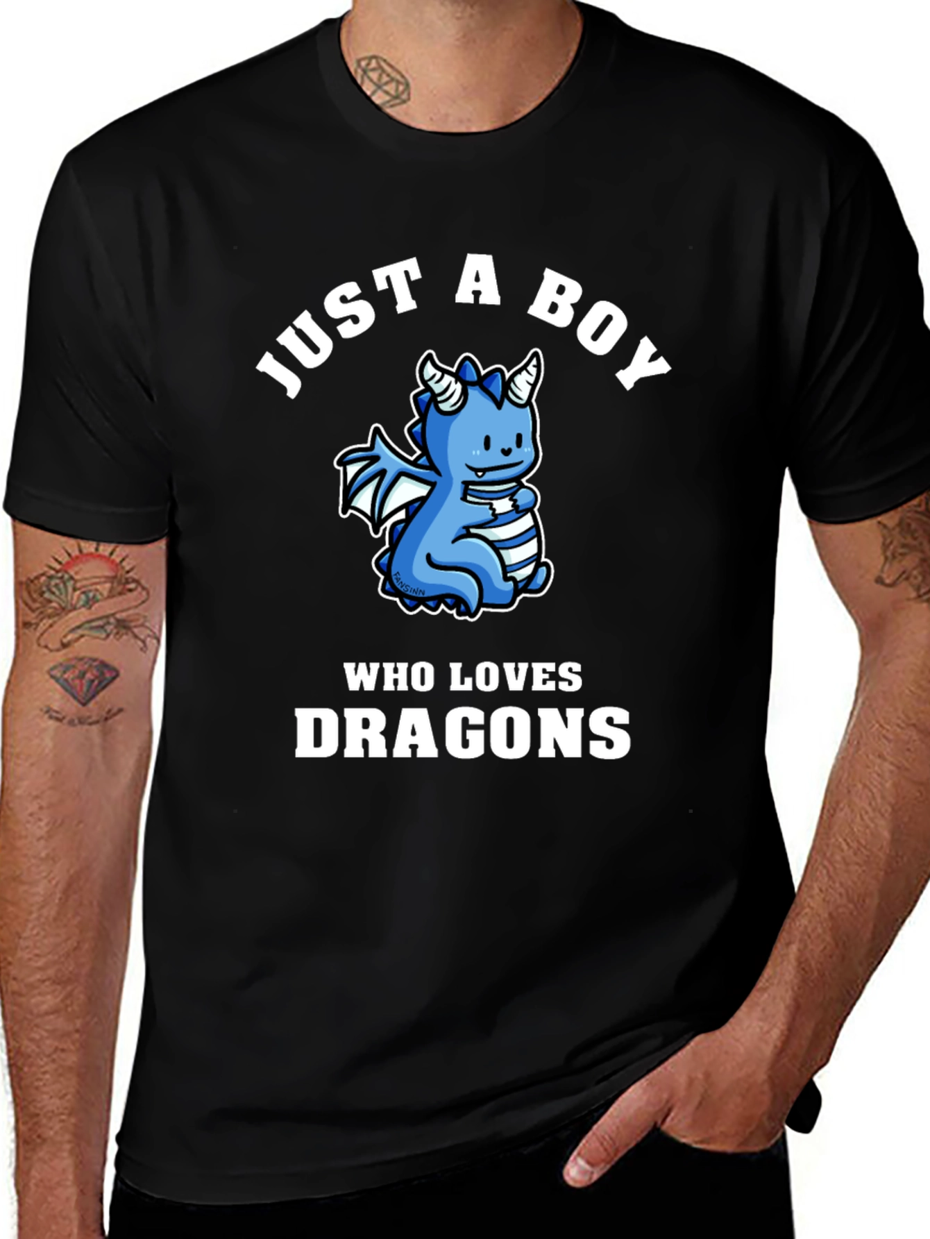 Variant 4 of Boy's Dragon Lover T-Shirt
