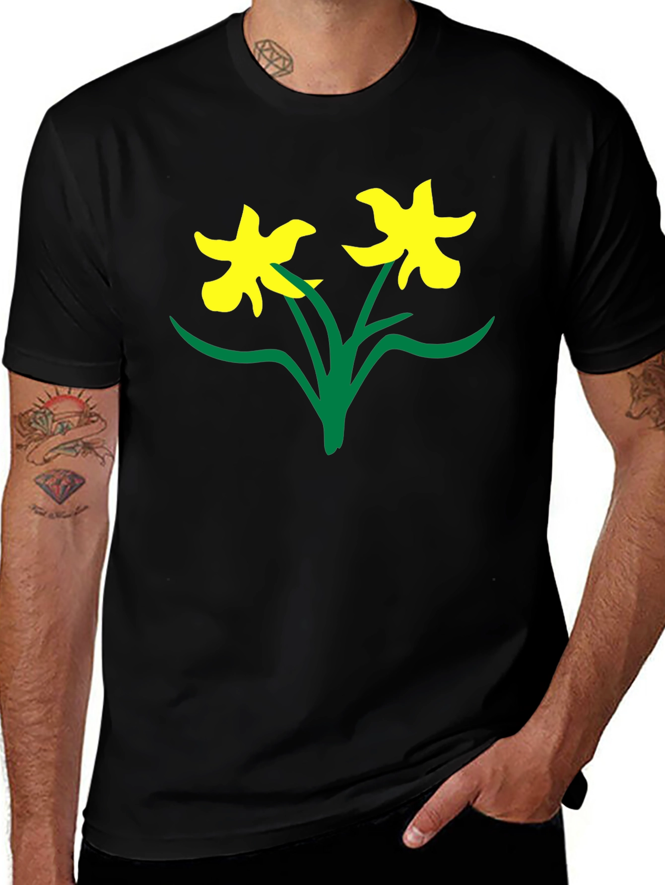 Variant 23 of Black Daffodil Graphic Tee