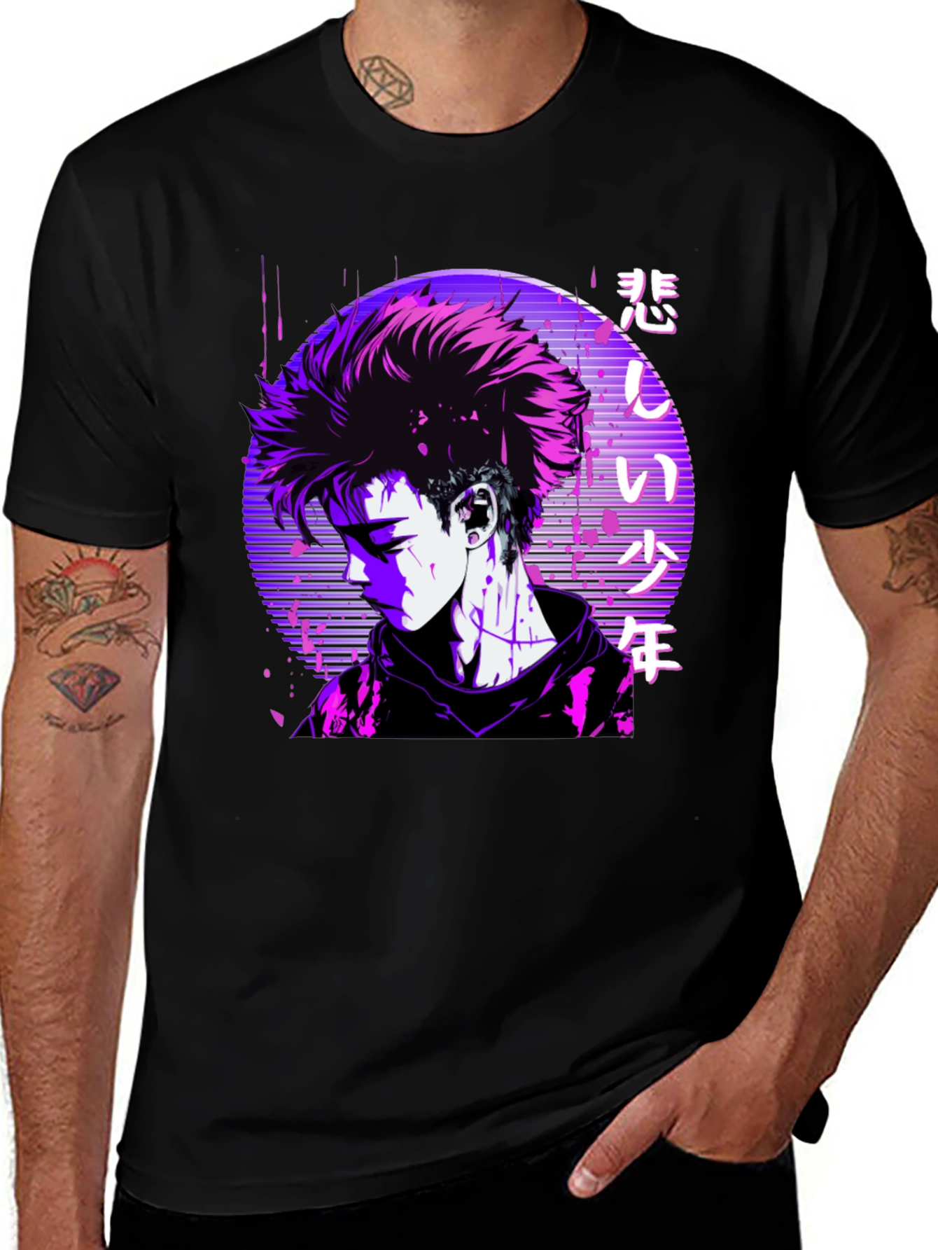Variant 6 of Anime Graphic T-Shirt - Sad Boy Aesthetic 