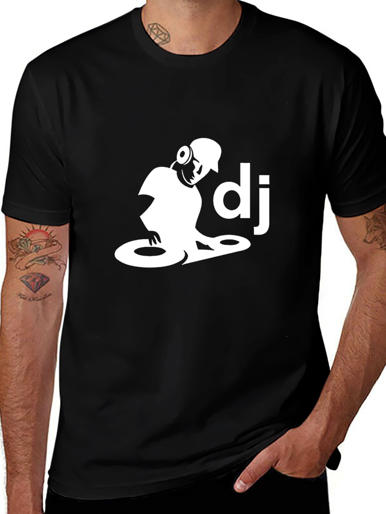 Variant 7 of DJ Graphic Black T-Shirt