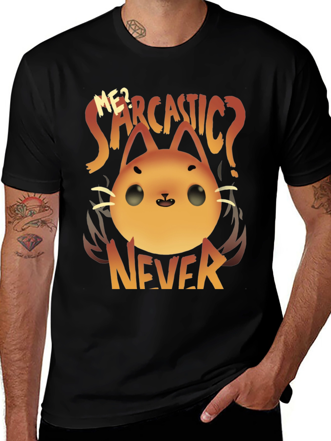 Variant 14 of Sarcastic Cat T-Shirt - Funny Graphic Tee