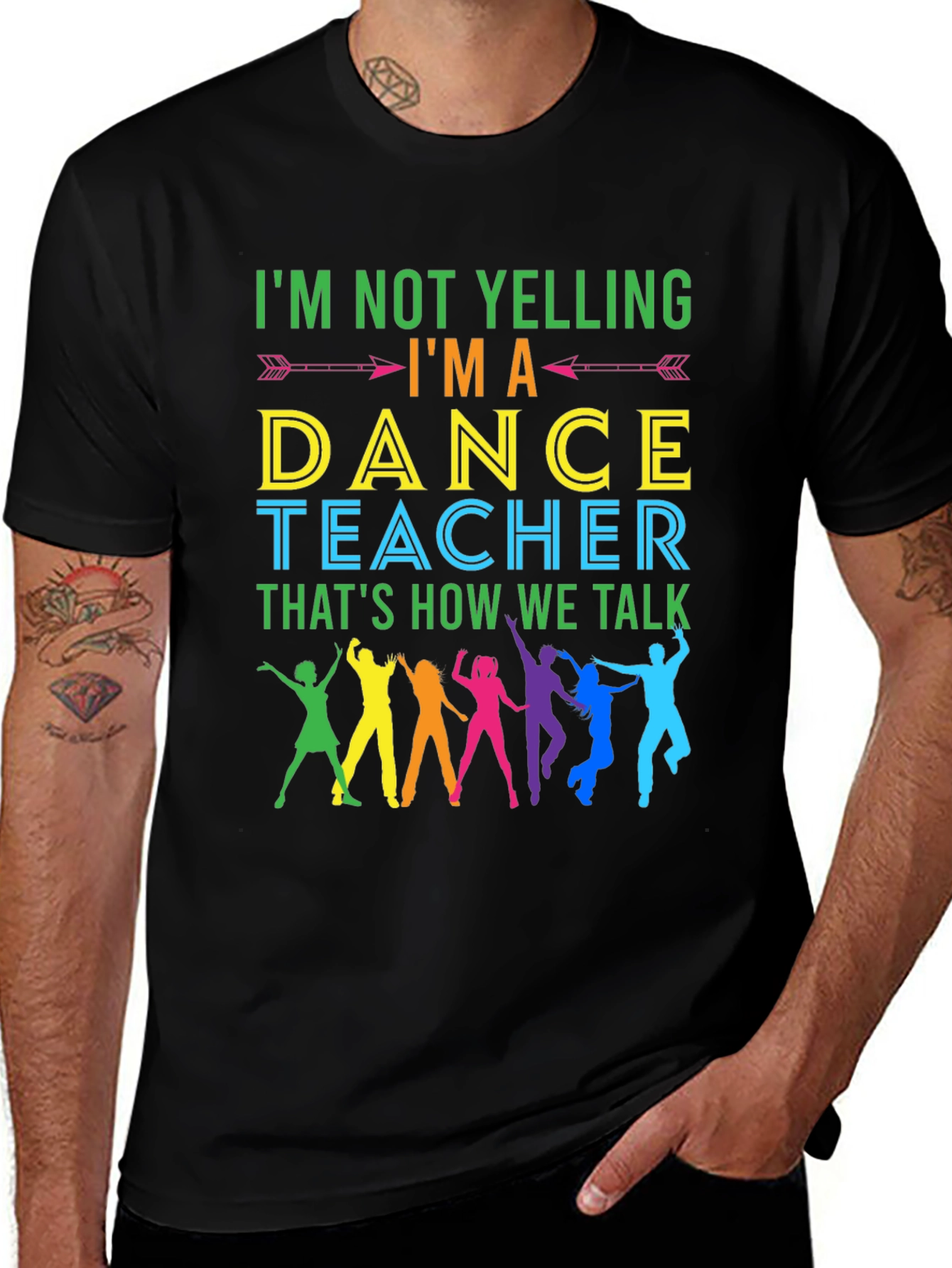 Variant 26 of Dance Teacher T-Shirt - Colorful Graphic Tee