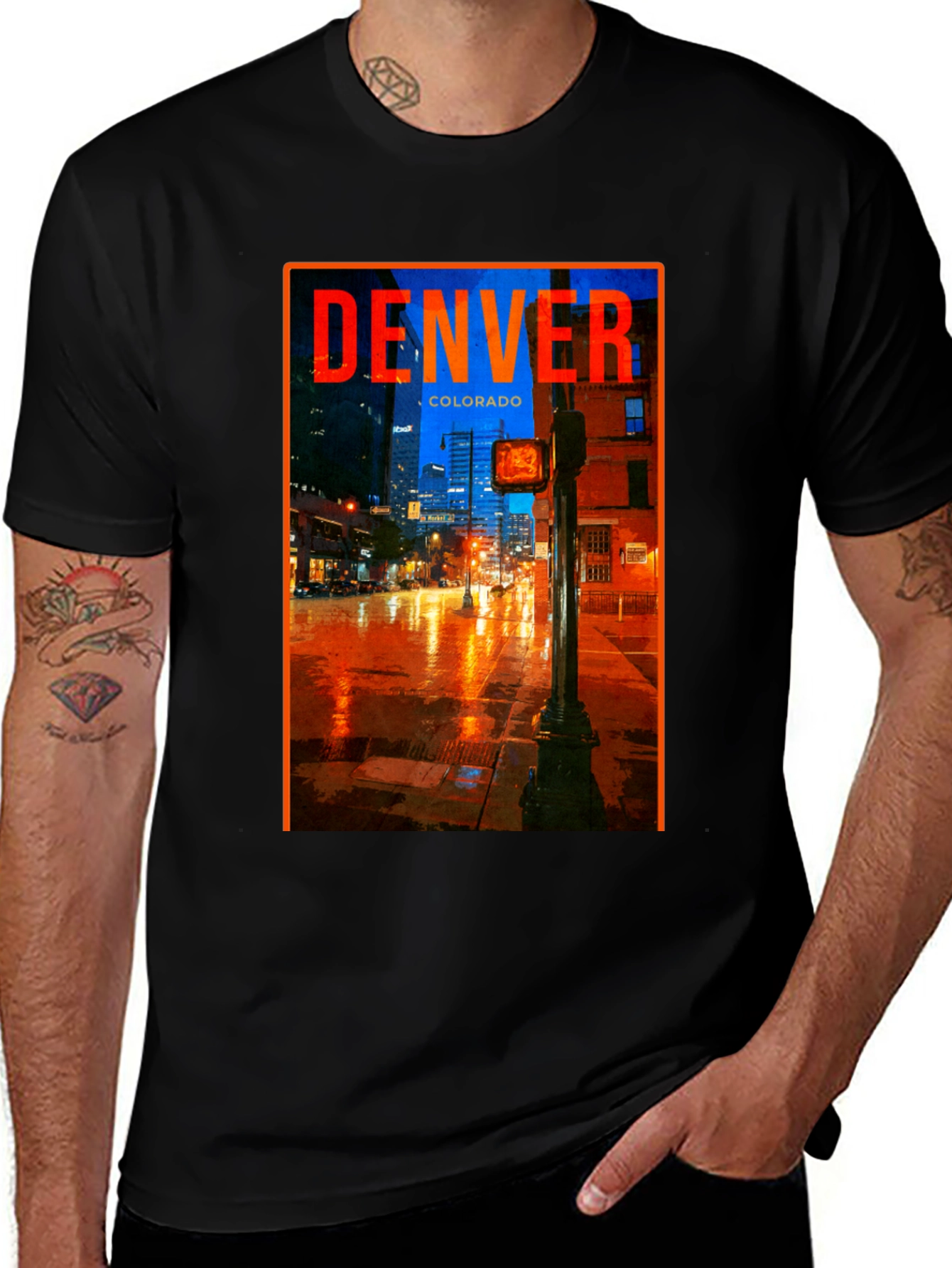 Variant 29 of Denver Colorado Street Scene T-Shirt