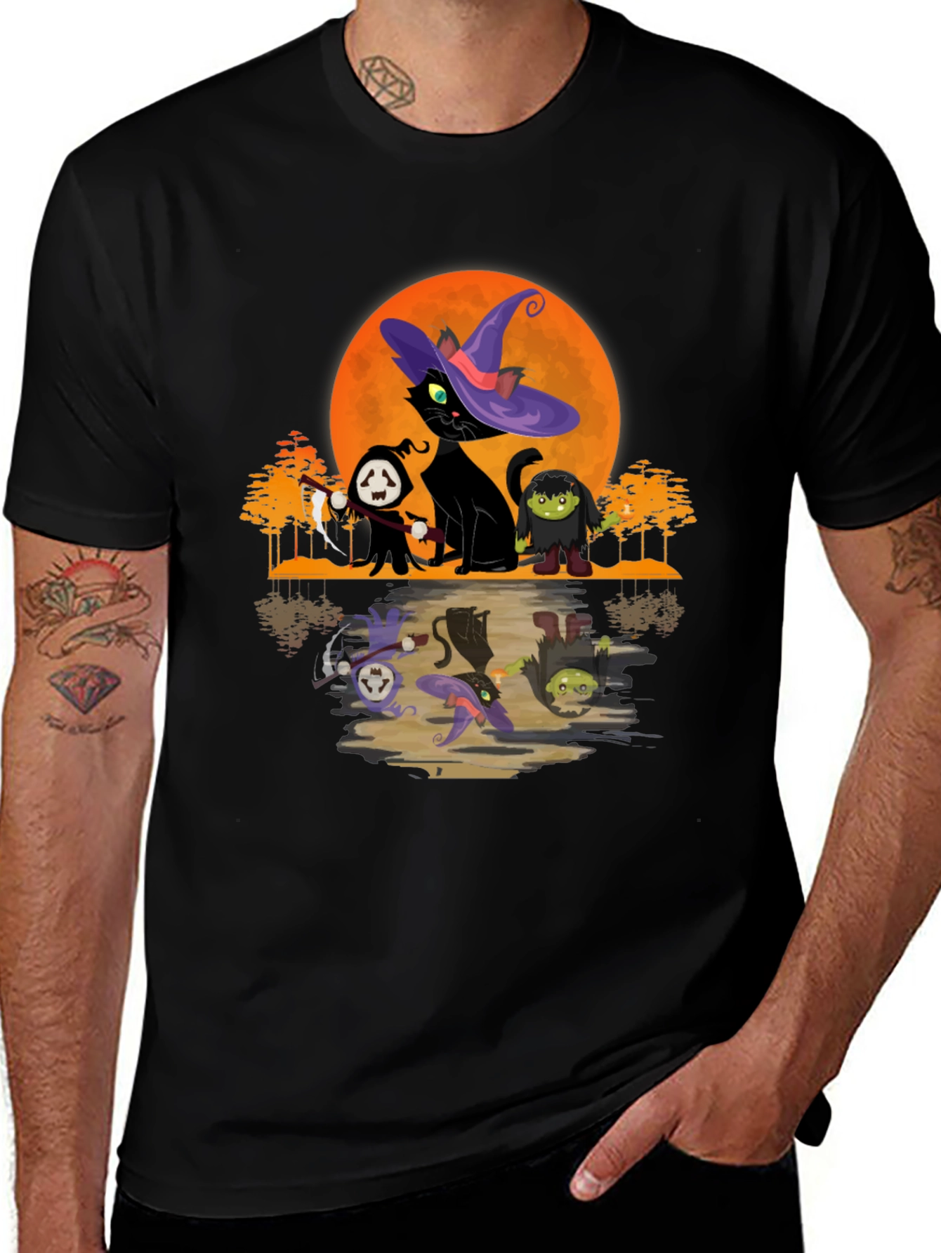 Halloween Black Cat T-Shirt