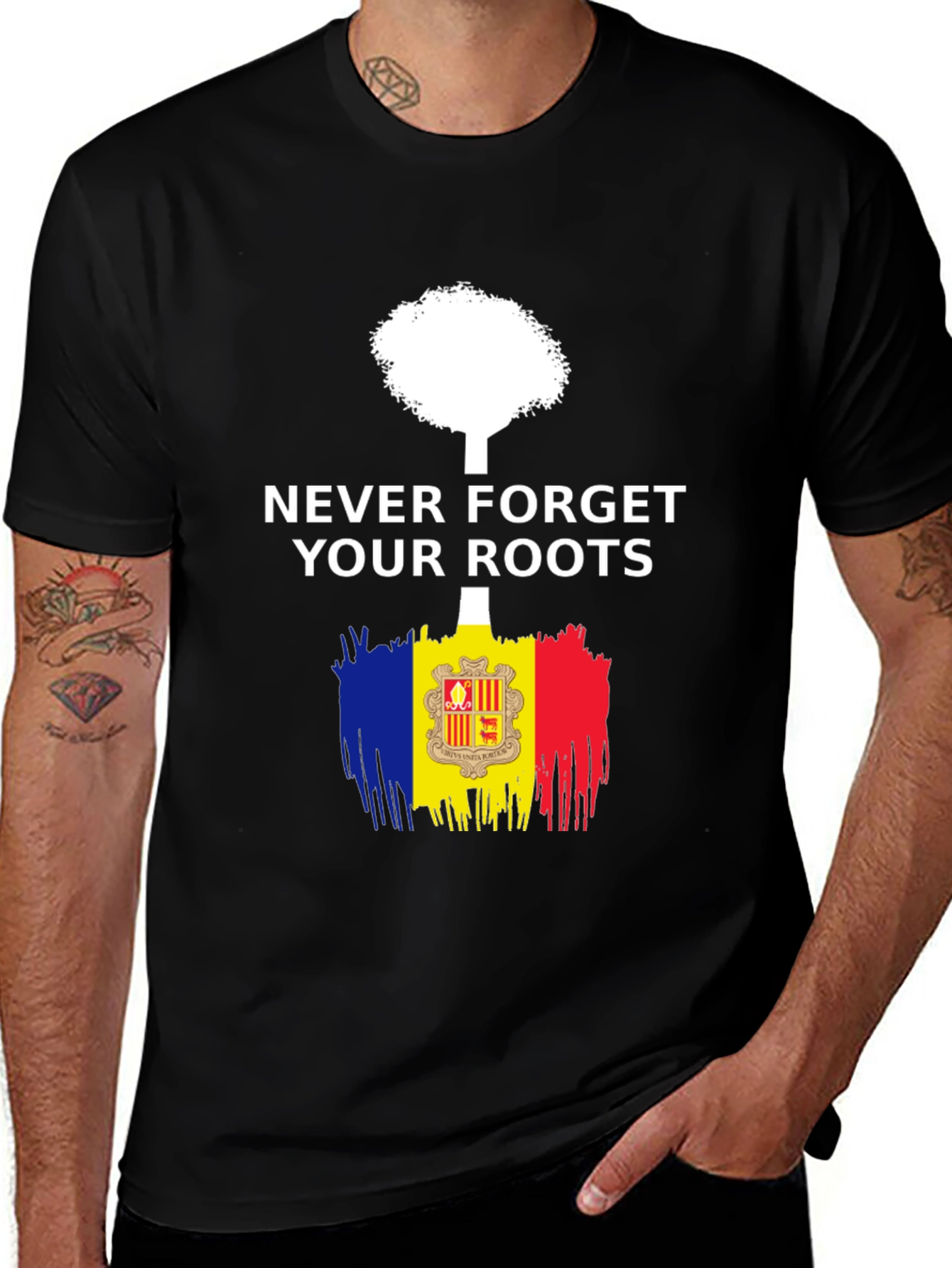 Variant 27 of Andorra Roots T-Shirt - Never Forget Your Heritage