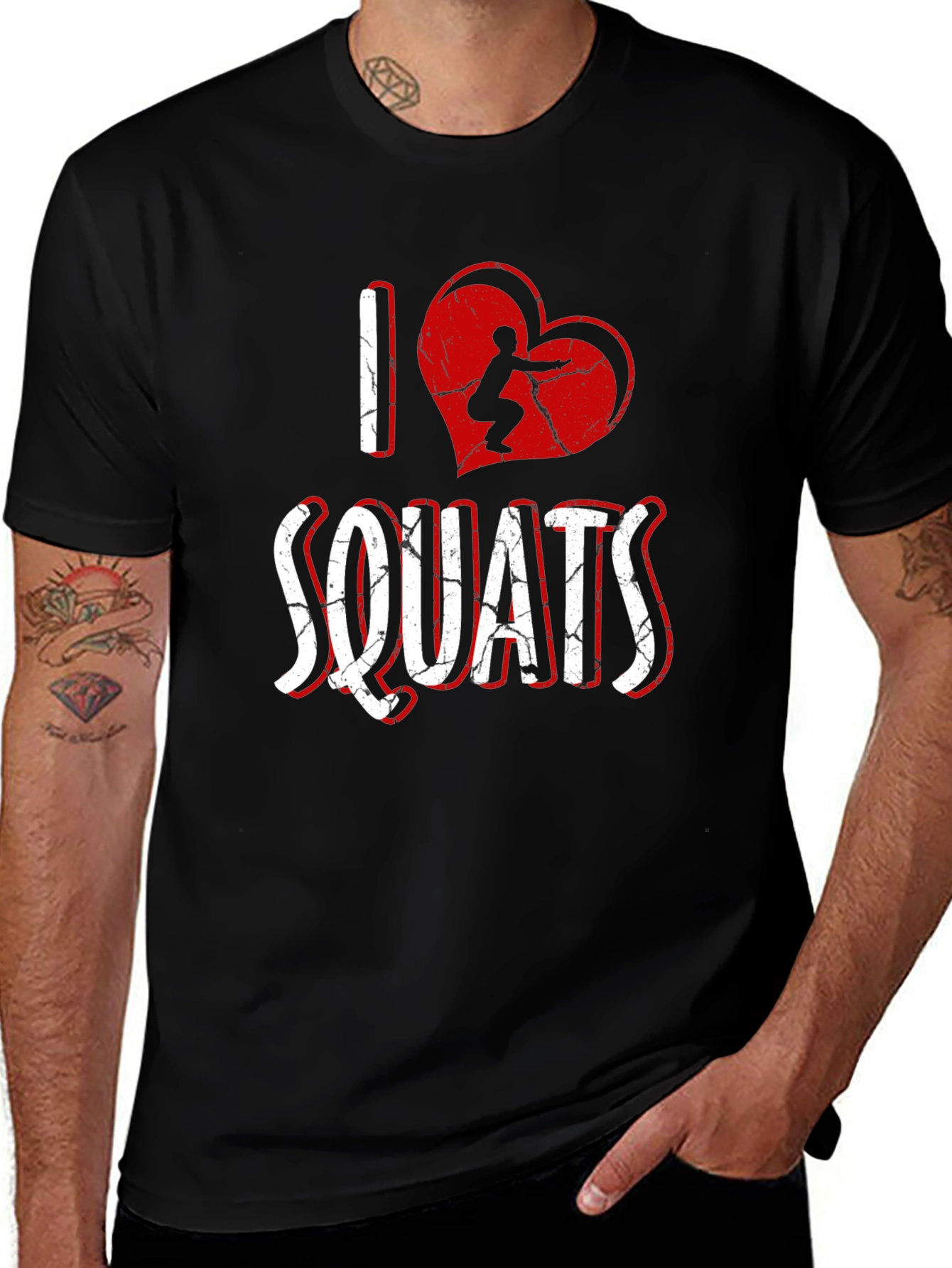 I Love Squats Graphic Tee - Gym Workout Shirt