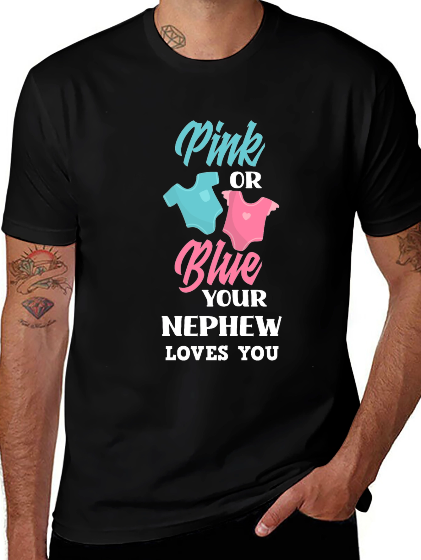 Variant 11 of Pink or Blue Nephew Loves You T-Shirt