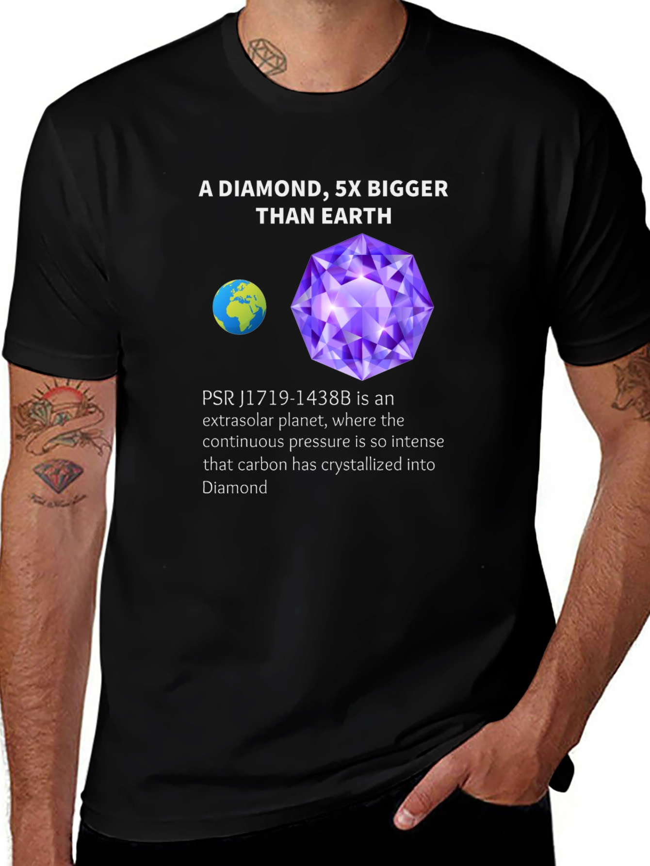 Variant 21 of Diamond Planet T-Shirt - PSR J1719-1438B
