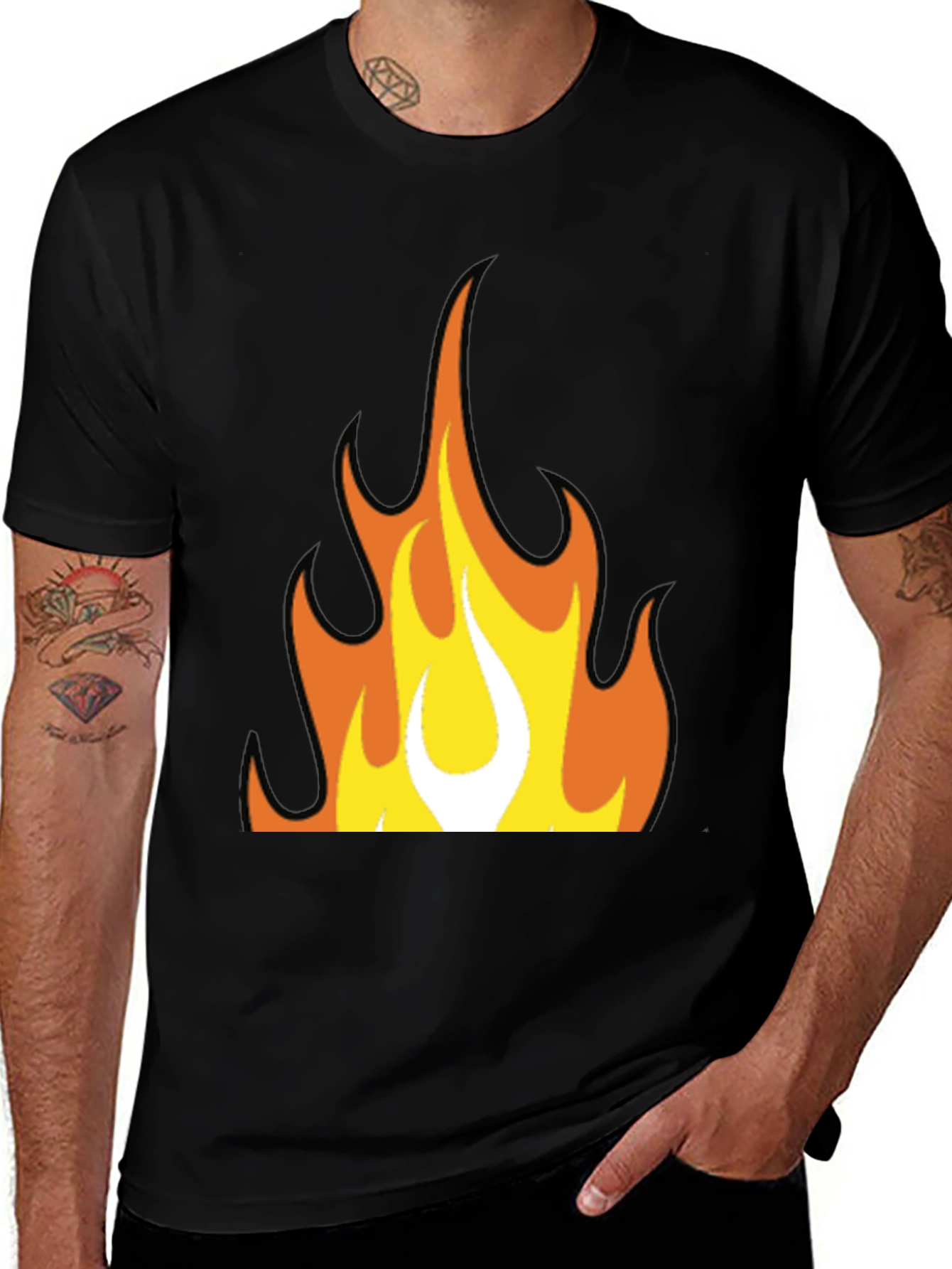 Variant 25 of Flame Graphic Black T-Shirt