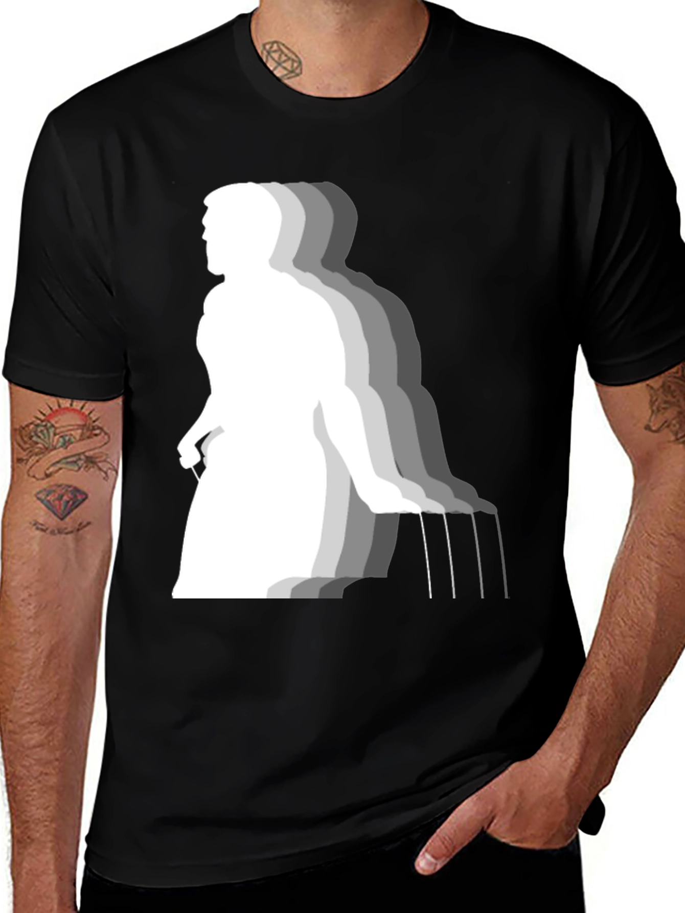 Variant 24 of Abstract Silhouette T-Shirt - Soft Cotton Blend