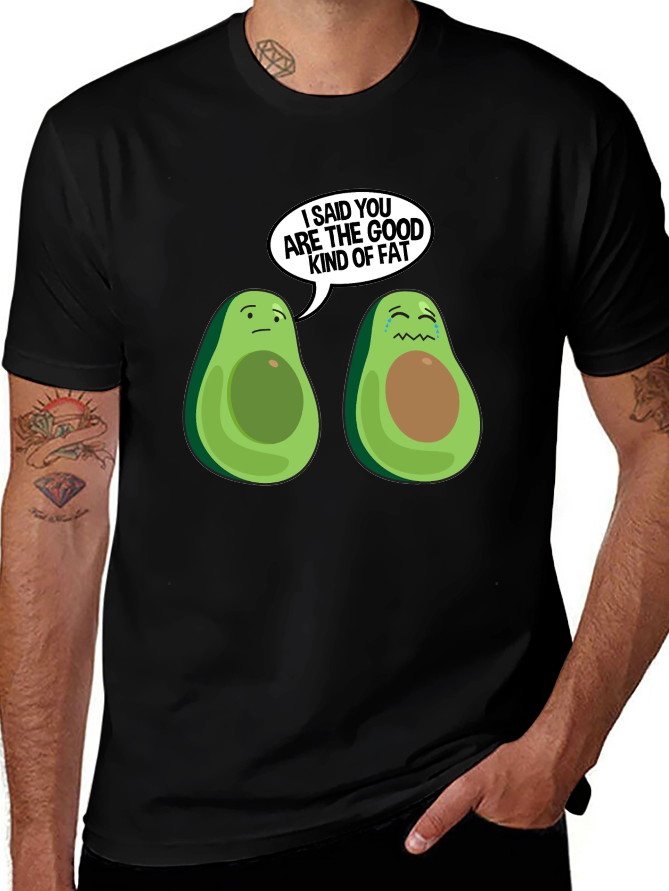 Variant 27 of Funny Avocado Fat Pun T-Shirt - Foodie Humor Tee