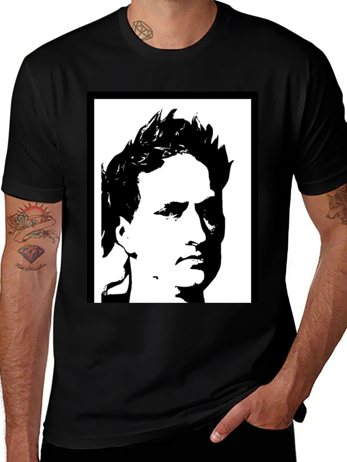 Variant 30 of Black T-Shirt with Graphic Print