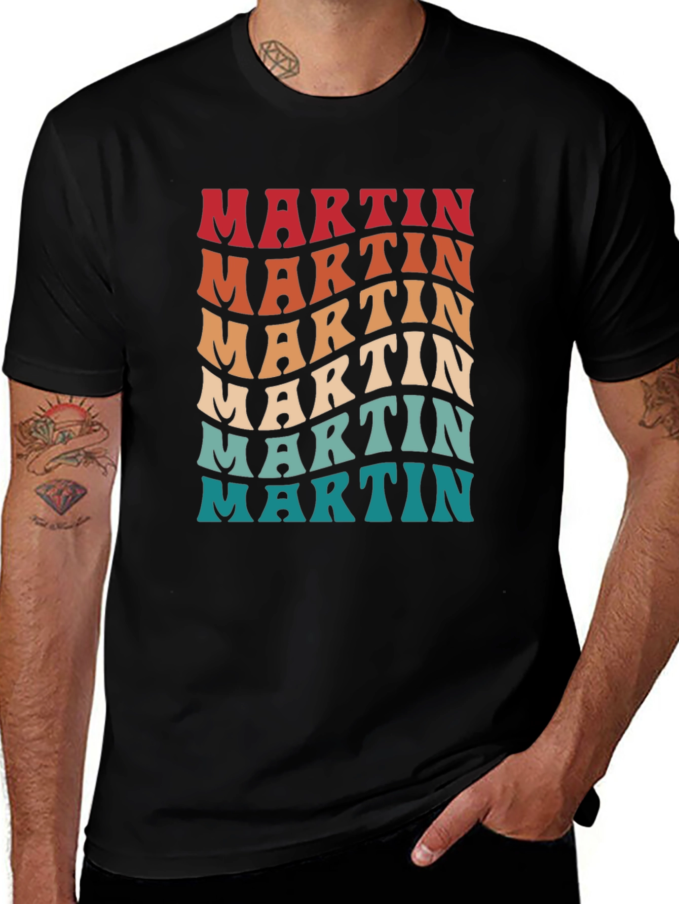 Retro Martin T-Shirt - Personalized Name Design
