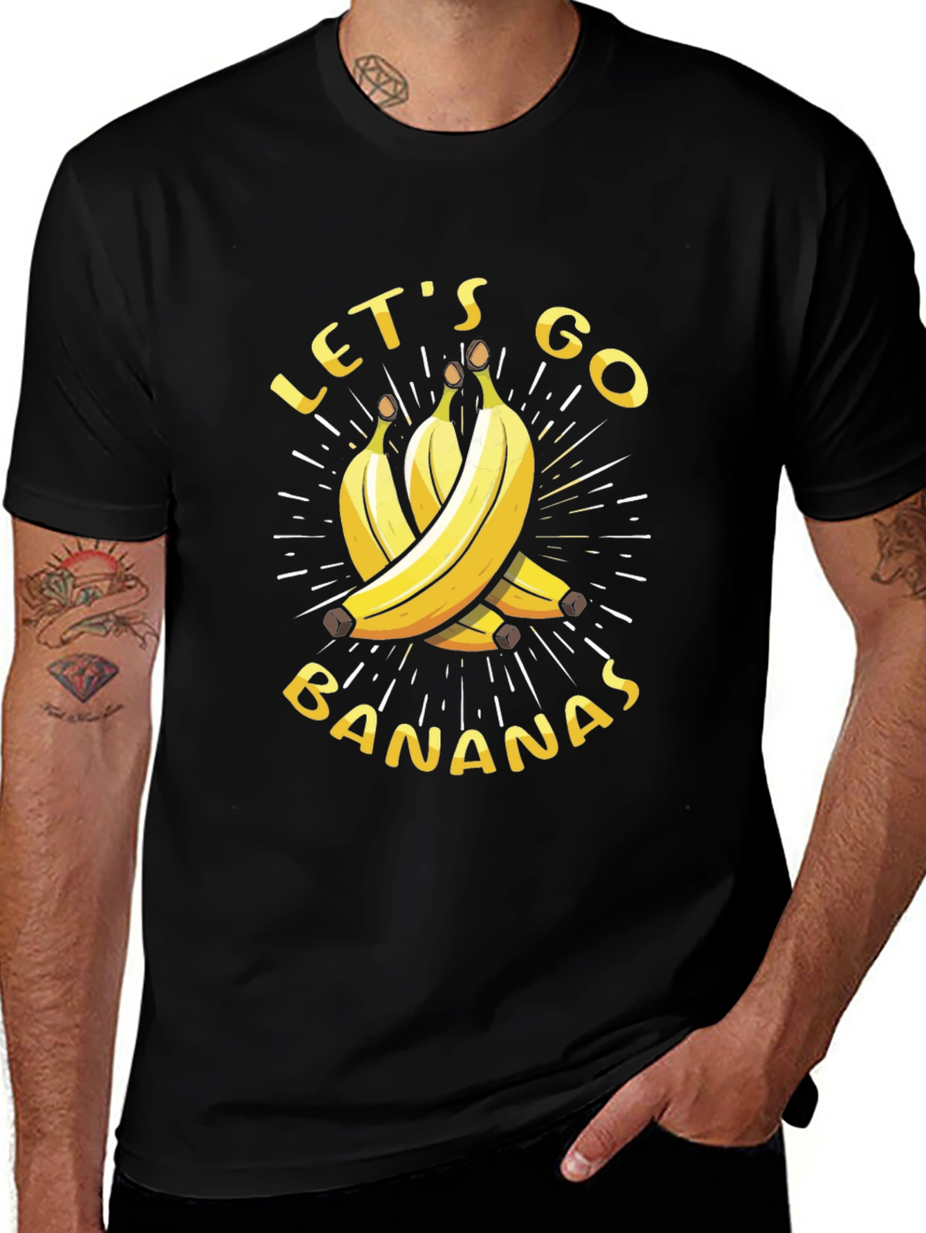Variant 5 of Let's Go Bananas Graphic Tee - Black