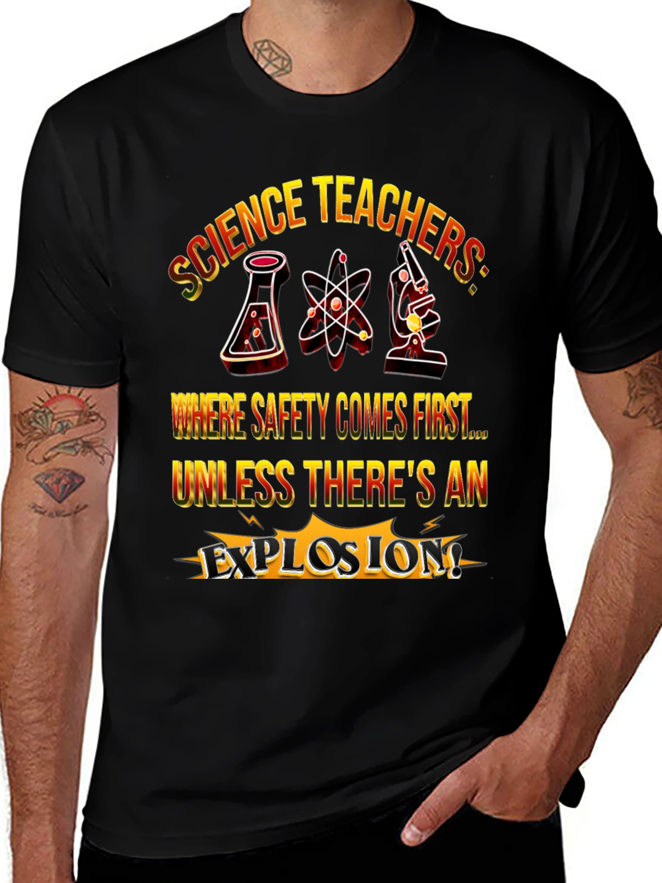 Variant 7 of Science Teacher Explosion T-Shirt