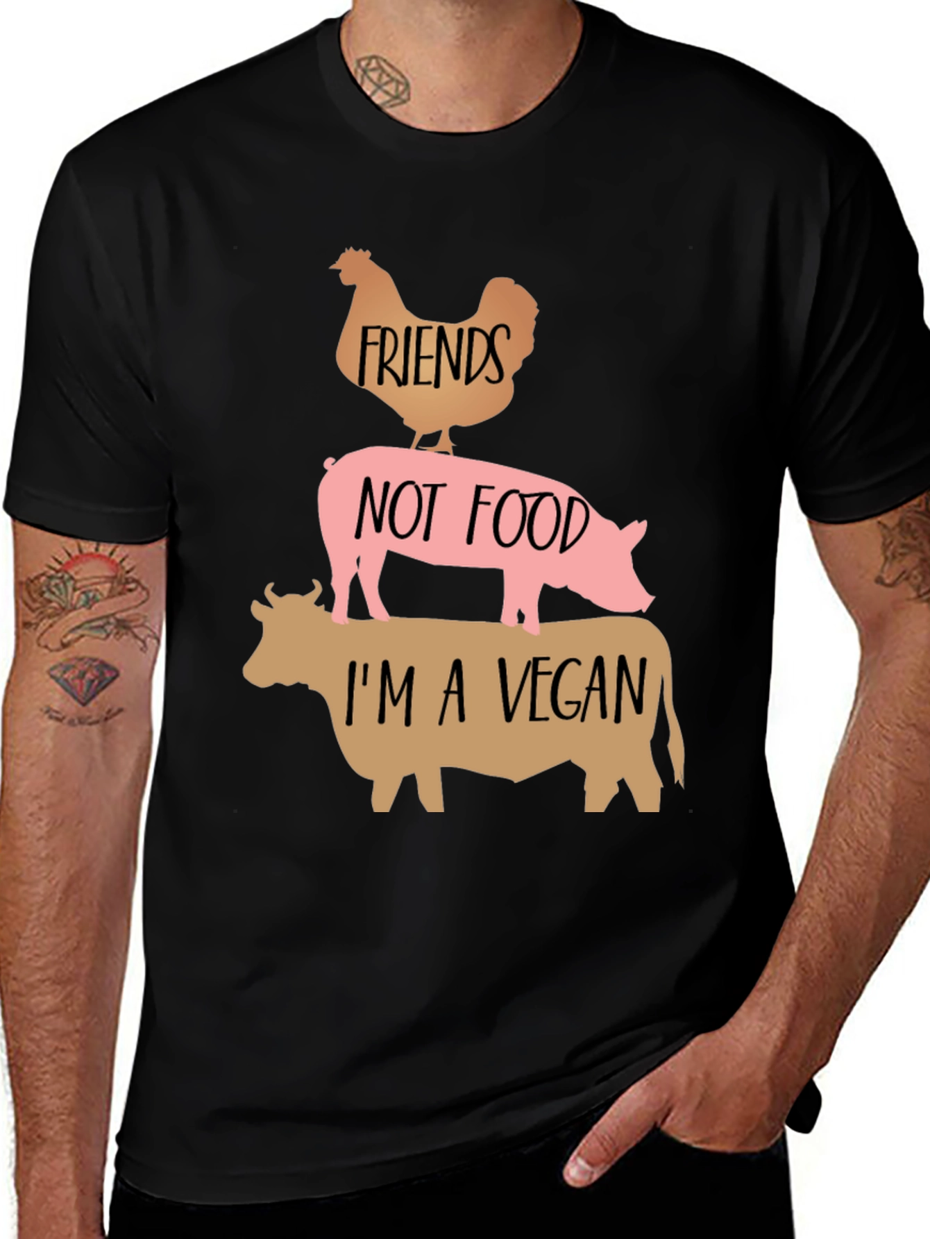 Variant 8 of Vegan Friends Not Food T-Shirt