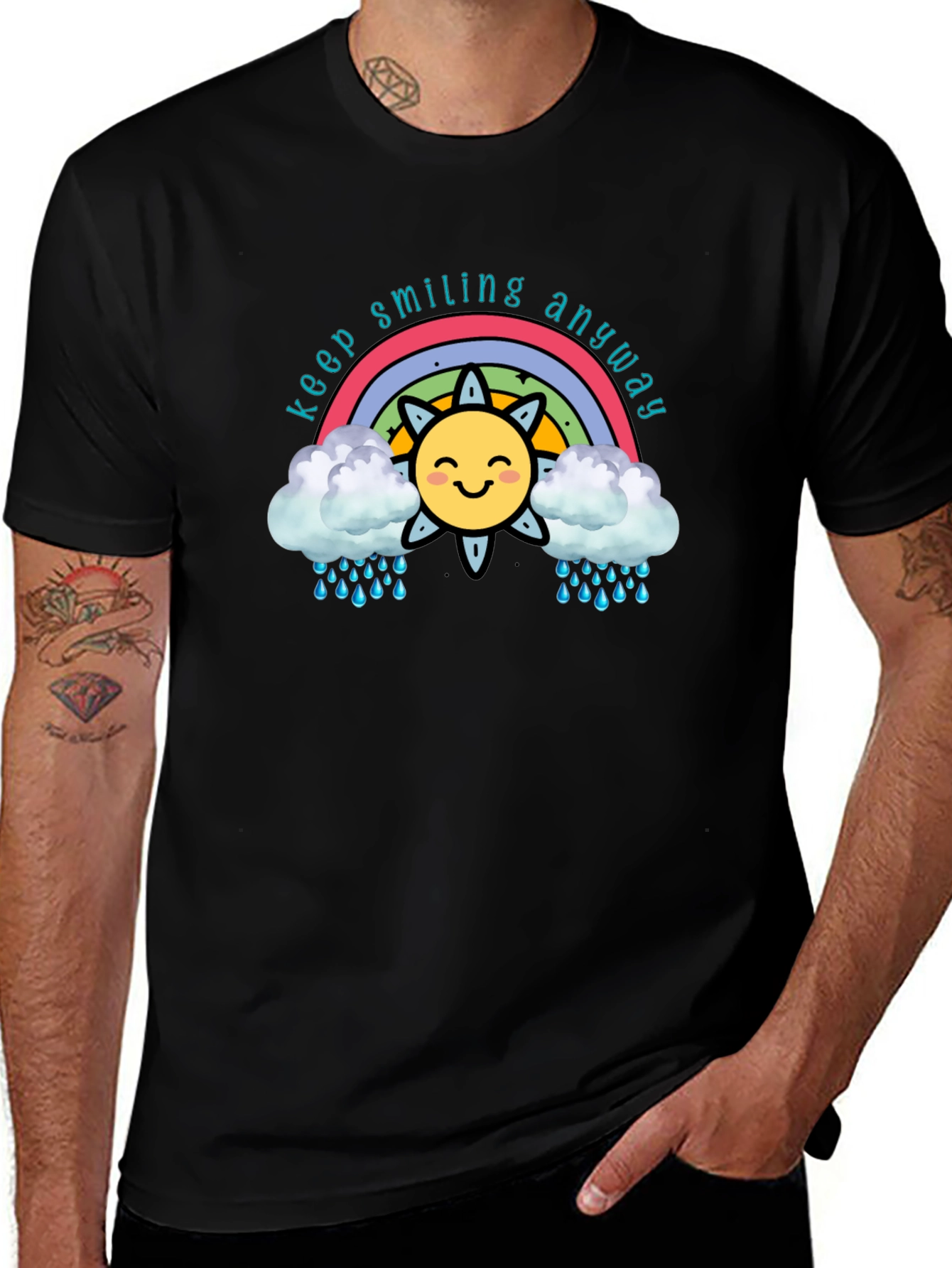 Variant 2 of Keep Smiling Anyway Graphic T-Shirt