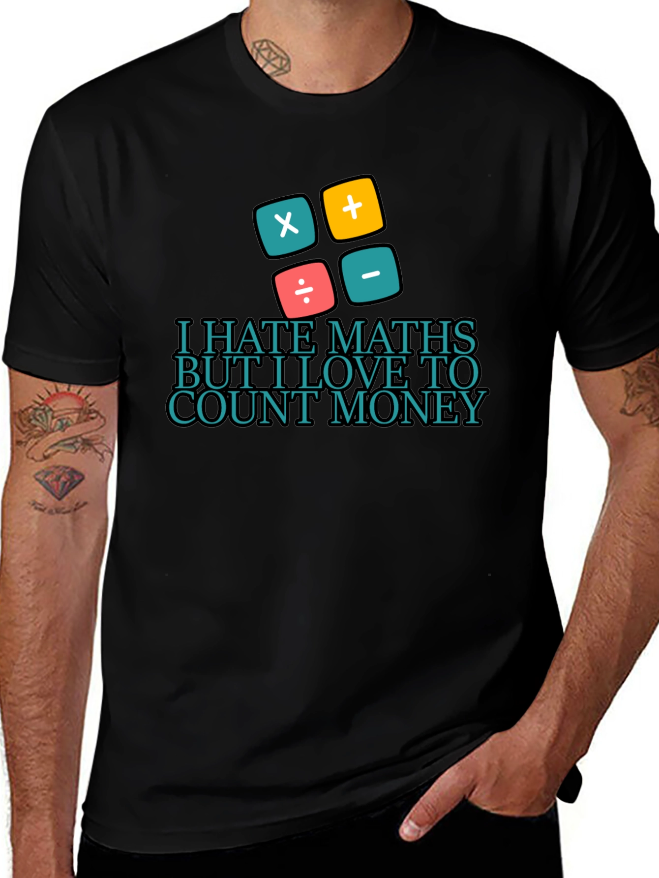 Variant 18 of I Hate Maths Love Money T-Shirt
