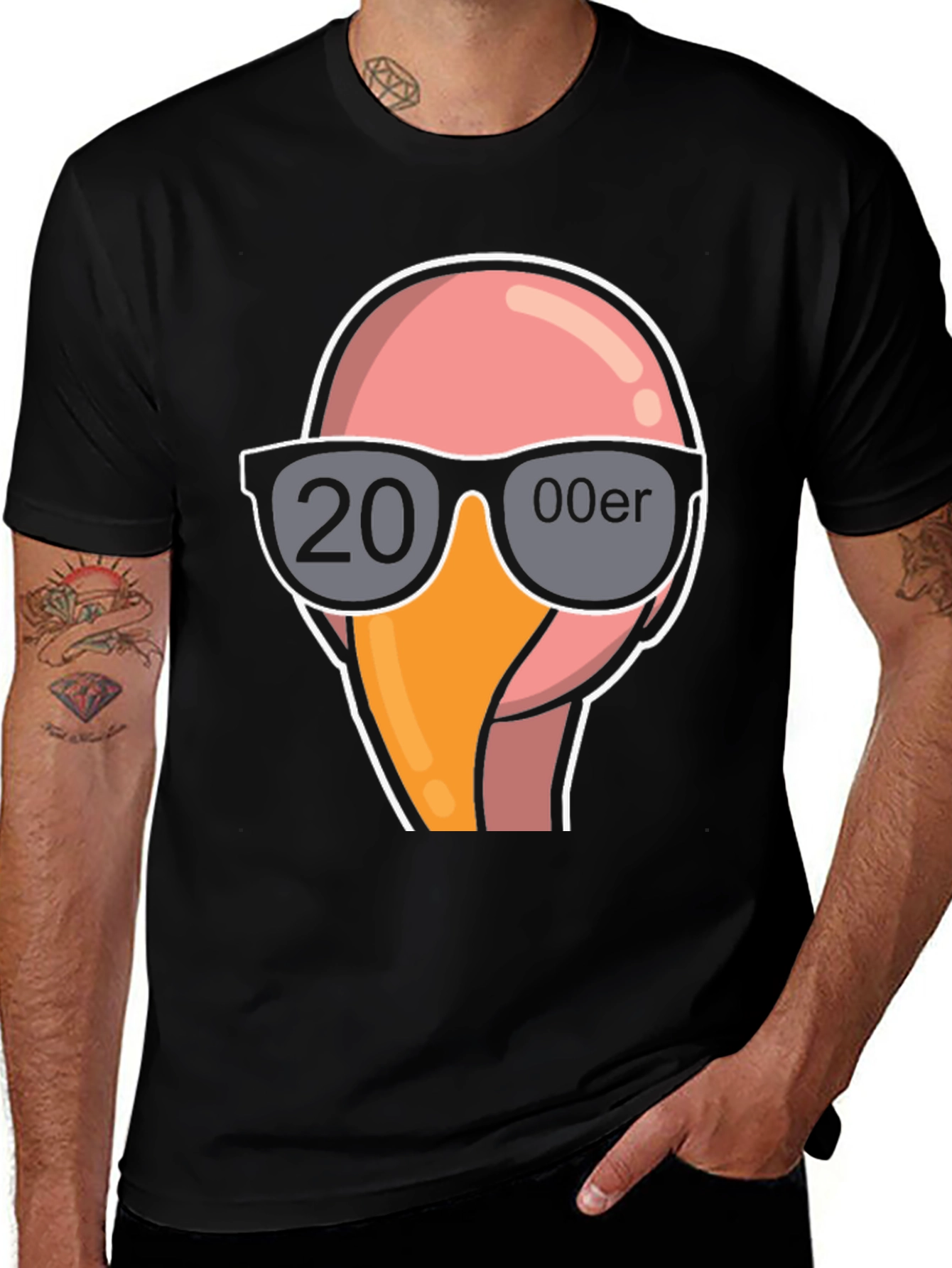 Variant 19 of Cool Flamingo in Shades Graphic Tee