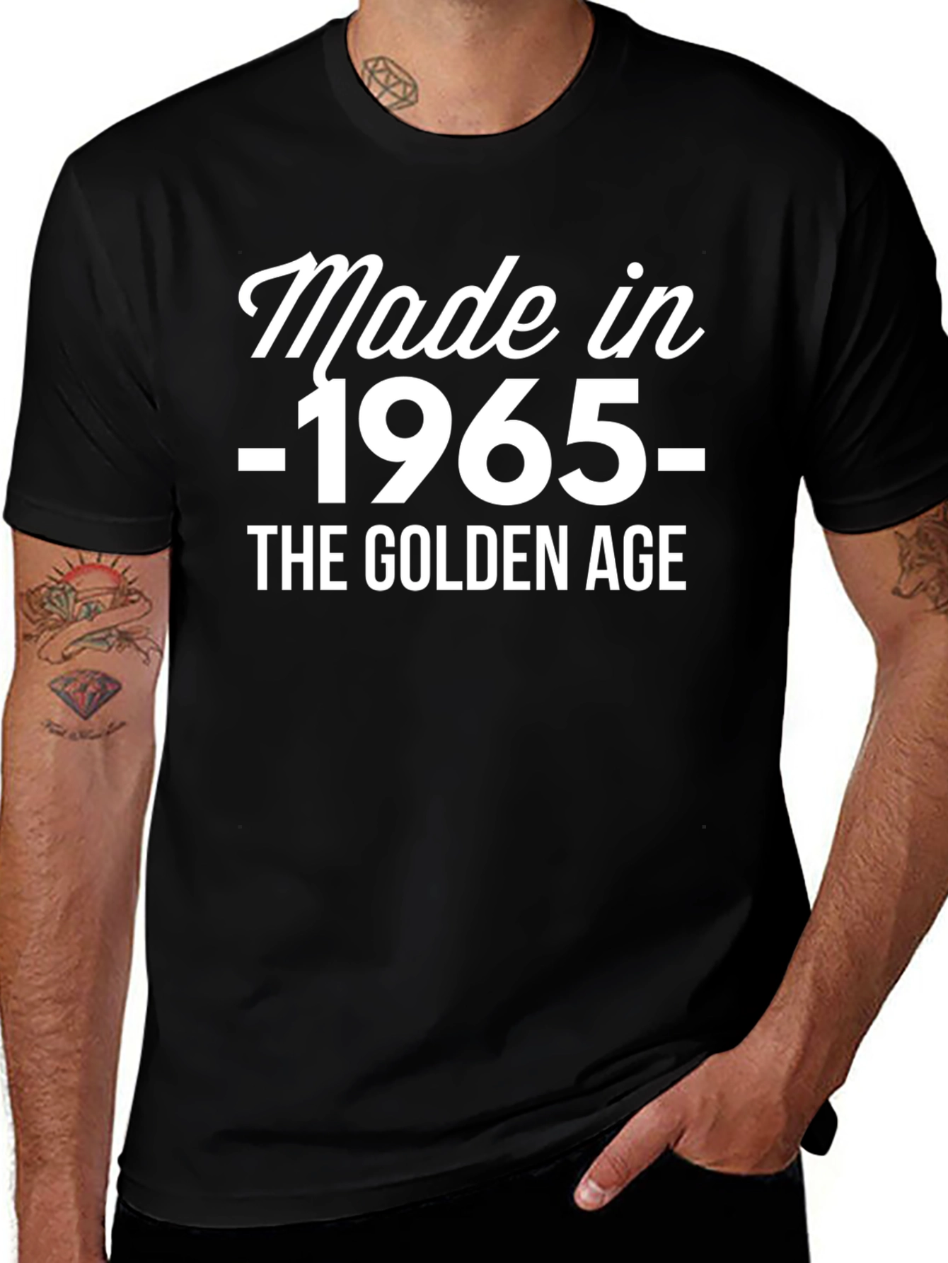 Variant 28 of Made in 1965 T-Shirt - Golden Age Birthday Gift