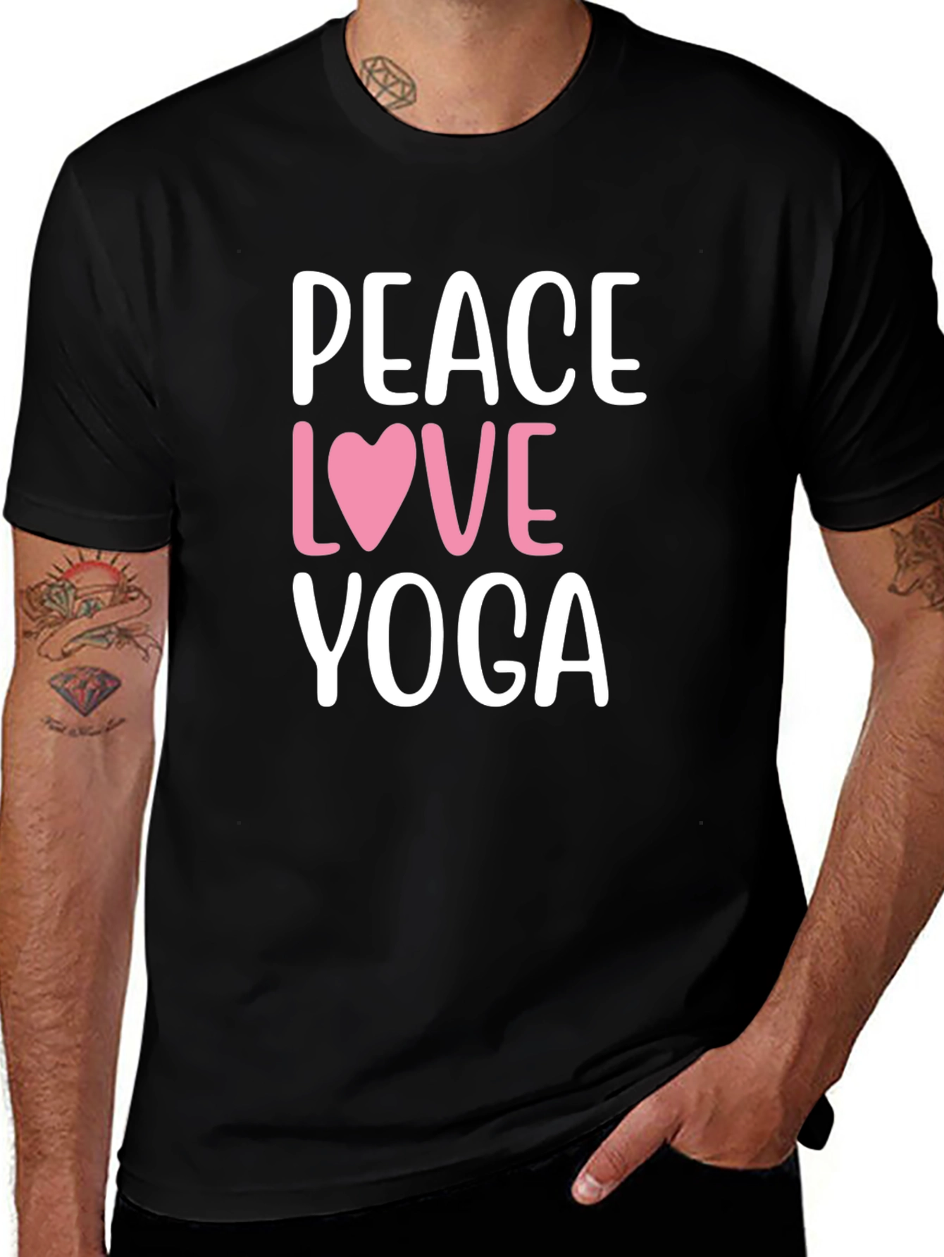 Variant 17 of Peace Love Yoga Graphic T-Shirt