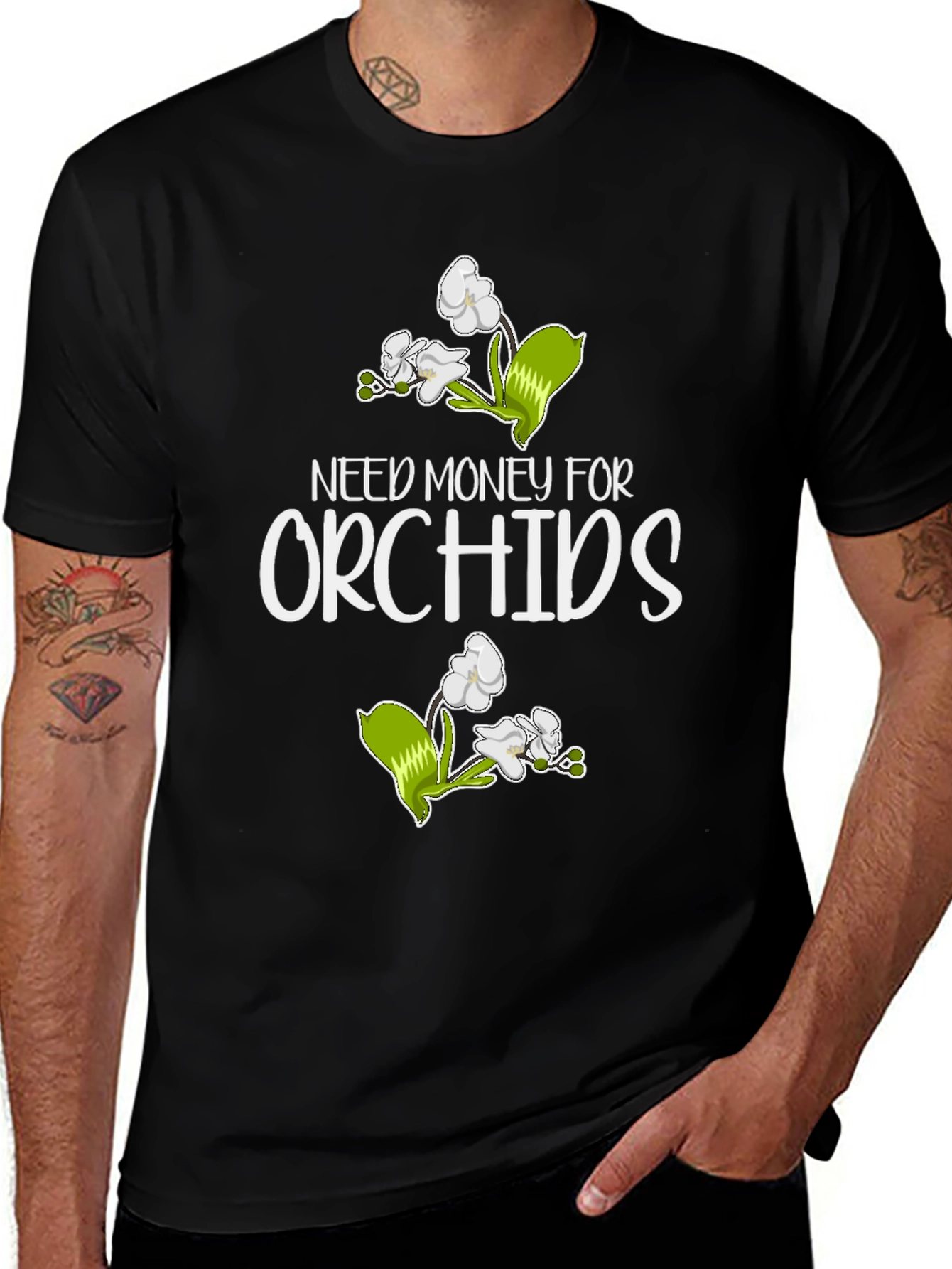 Variant 12 of Need Money for Orchids Graphic T-Shirt
