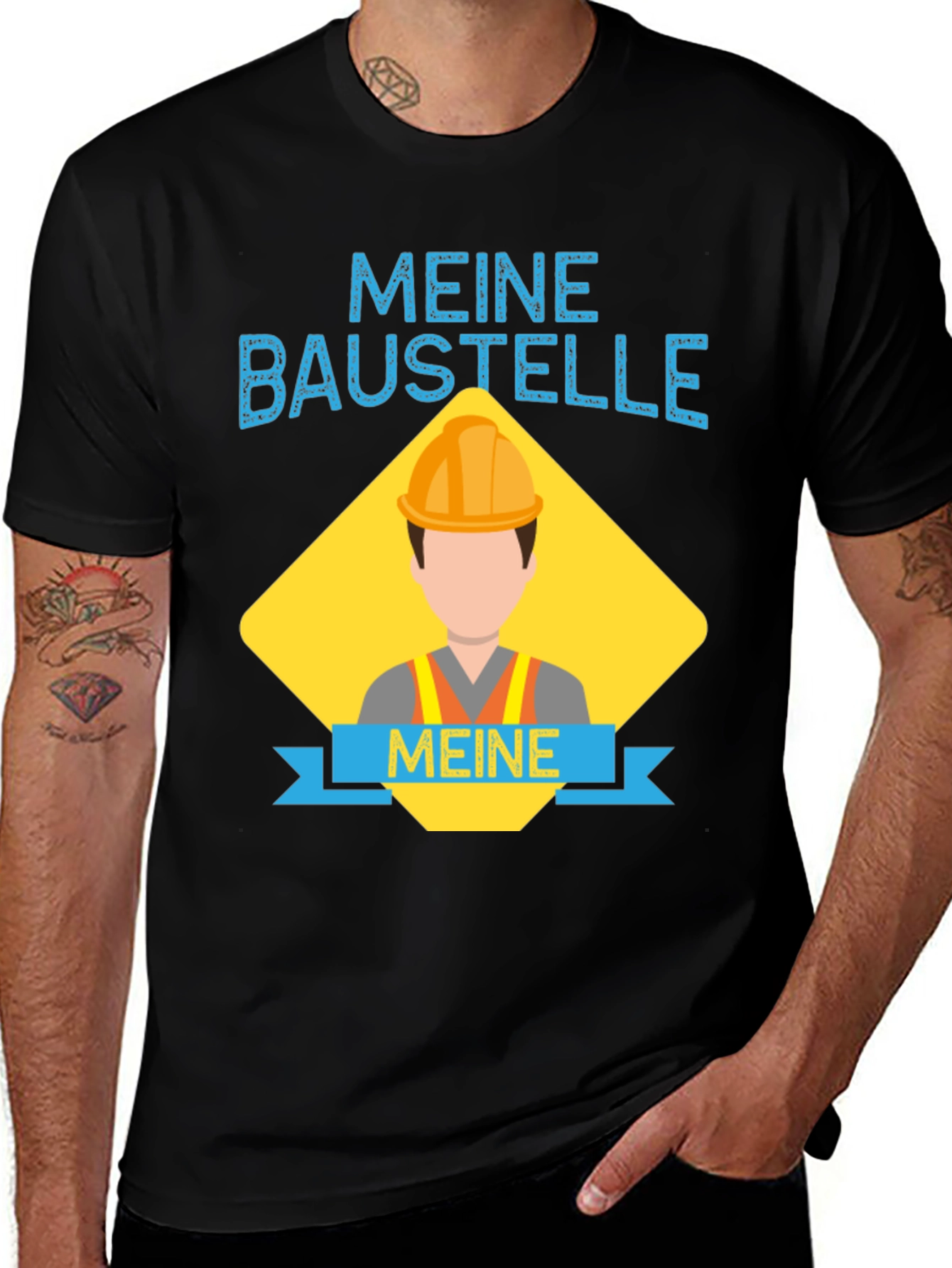 Variant 18 of Meine Baustelle T-Shirt - Construction Site Worker Tee