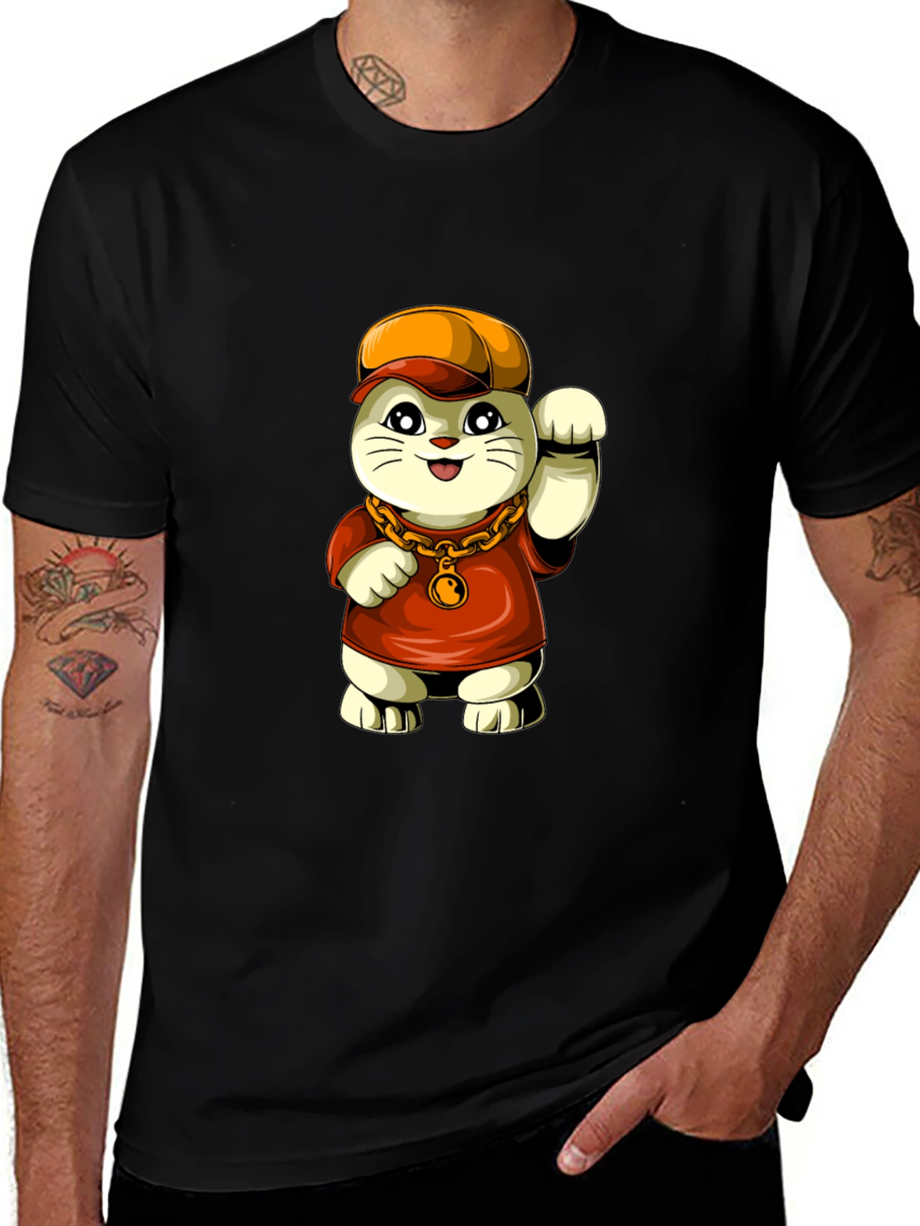 Variant 11 of Lucky Cat Graphic Tee