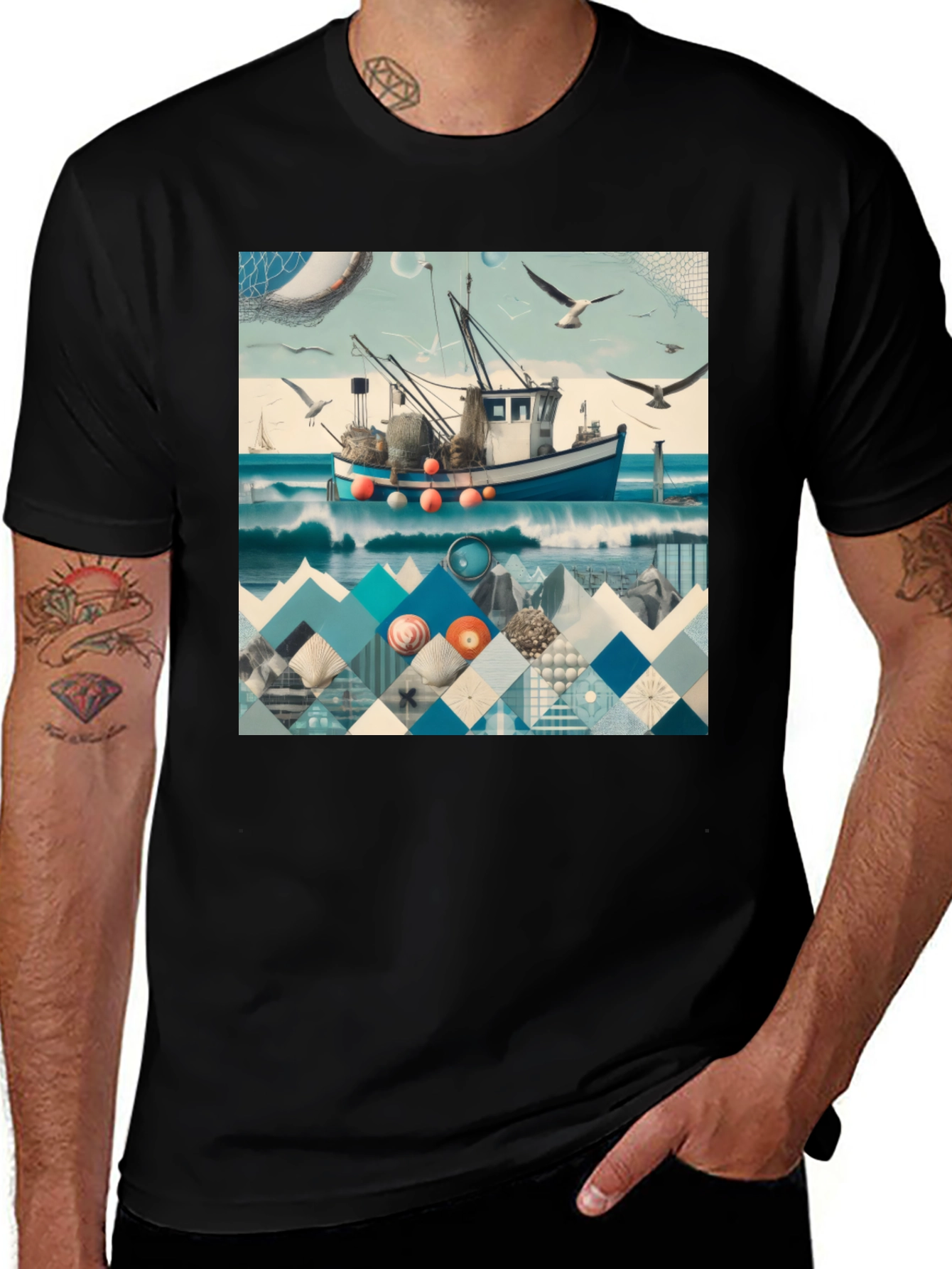 Nautical Patchwork T-Shirt
