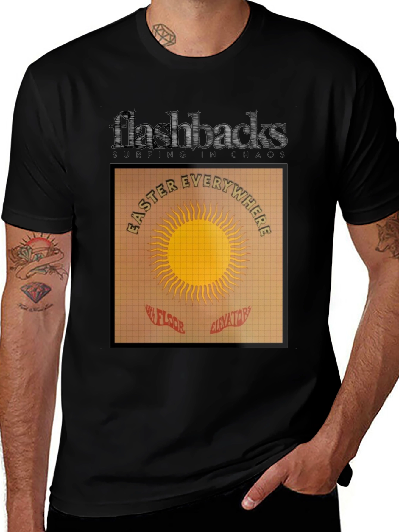 Variant 12 of Flashbacks Easter Everywhere Black Graphic T-Shirt