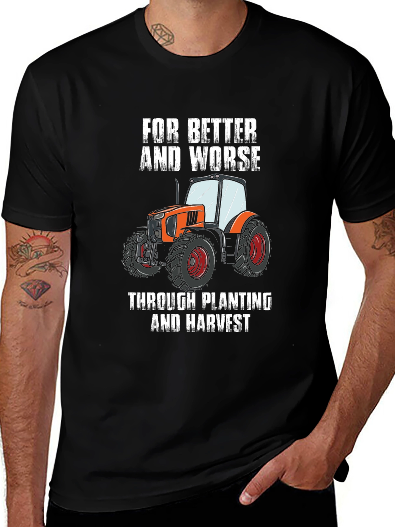 Variant 15 of Farmer Tractor T-Shirt - Planting & Harvest