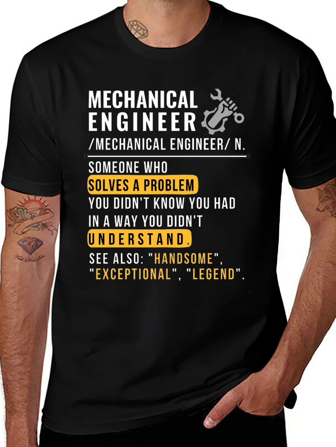 Variant 25 of Mechanical Engineer Humor Graphic T-Shirt